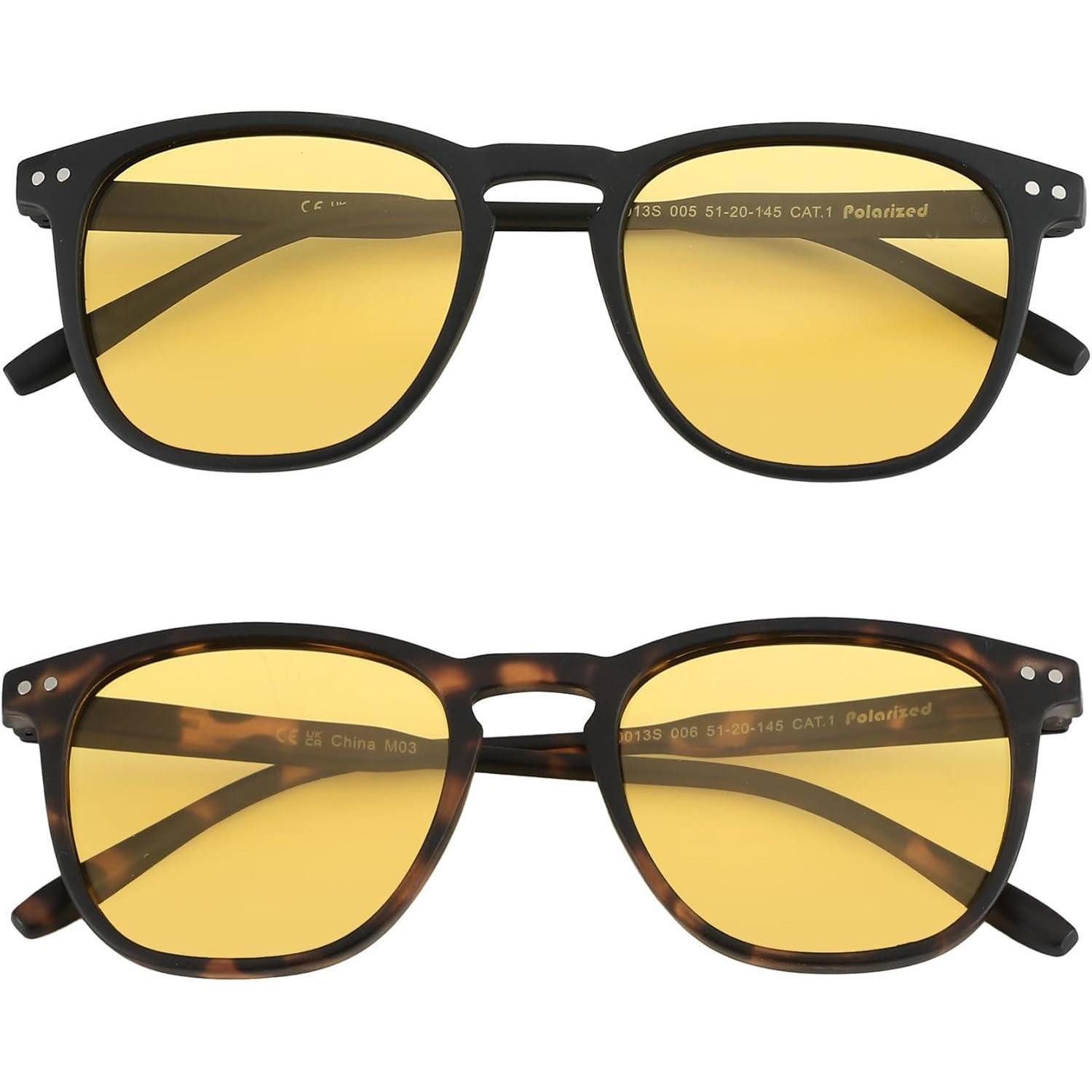 LuxusKollektion Retrosonnenbrille Sonnenbrille Polarisierte Damen Herren C11 2er-pack (Nachtsichtbrille) (2-St) – Bild 2 von 5