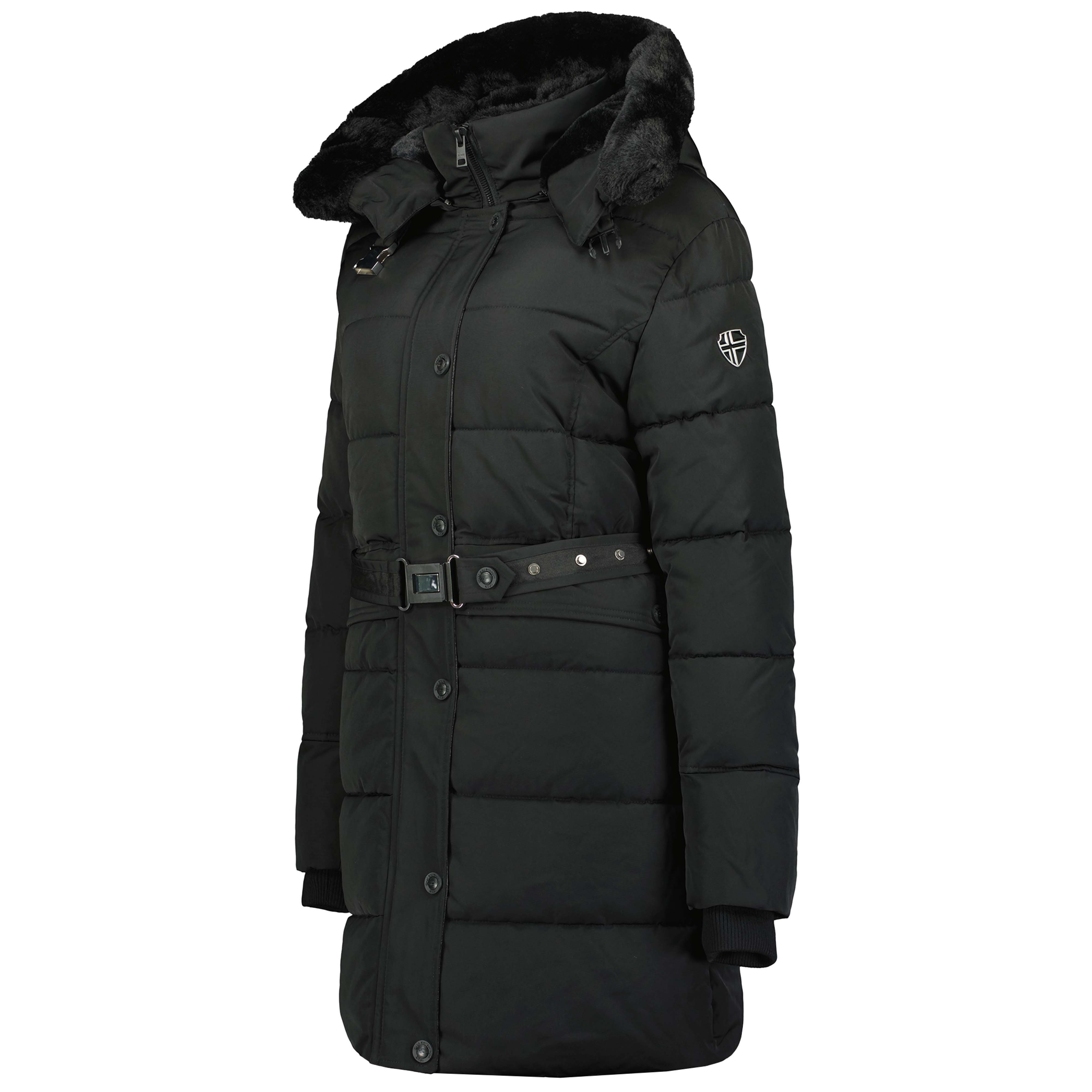 Schwarz Gürtel Jacke, mit Damen, Winterjacke Norway Outdoorjacke, Geographical