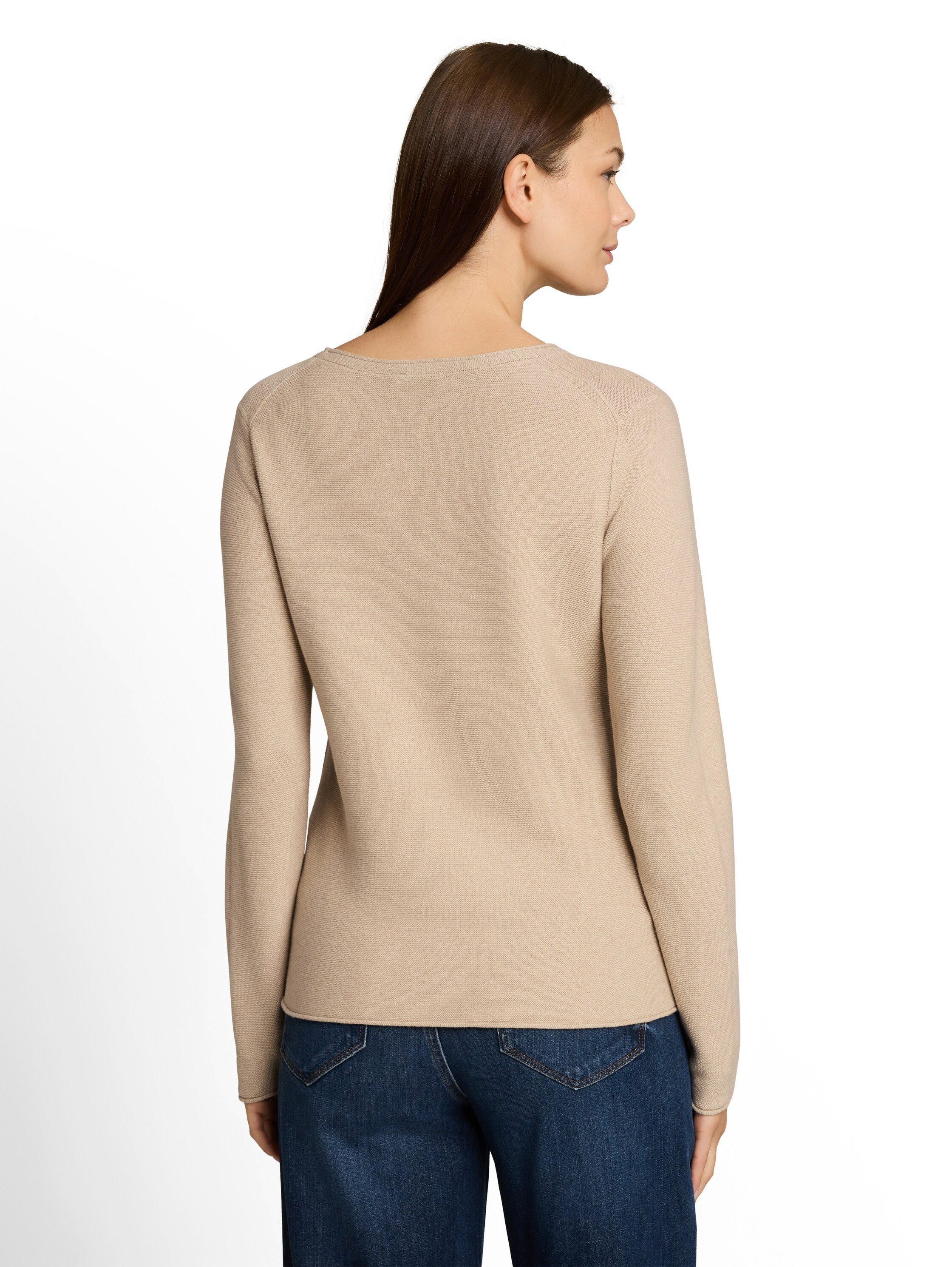 TOM TAILOR Strickpullover Regular mit Rundhals und Rollkanten