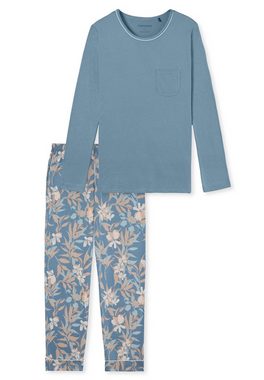 Schiesser Pyjama Comfort Nightwear (Set, 2 tlg) Schlafanzug - Atmungsaktiv - Set aus Langarm-Shirt und langer Hose