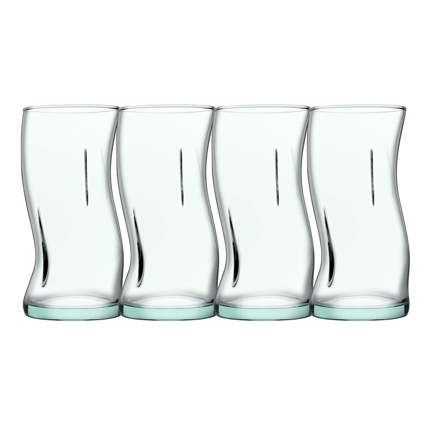WAS Cocktailglas Longdrinkgläser, Trinkgläser 4er-Set - Amorf, 440 ml