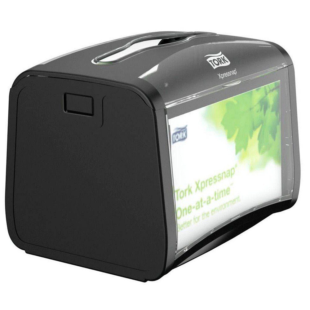 TORK Serviettenhalter 1 Serviettentischspender Signature Line Xpressnap® N4 schwarz, Kunststoff, AD-A-Glance® Werbefläche