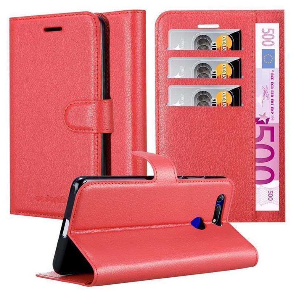 Cadorabo Handyhülle für Honor View 20 Hülle Honor View 20, Hülle Schutzhülle mit Standfunktion, Kartenfach und Magnetverschluss
