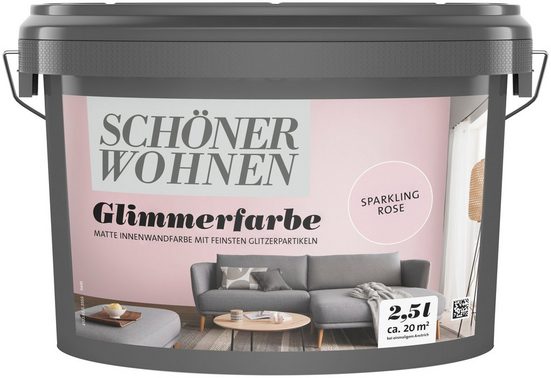 SCHÖNER WOHNEN-Kollektion Wand- und Deckenfarbe »Trendstruktur Glimmerfarbe«, Sparkling Rose, 2,5 l