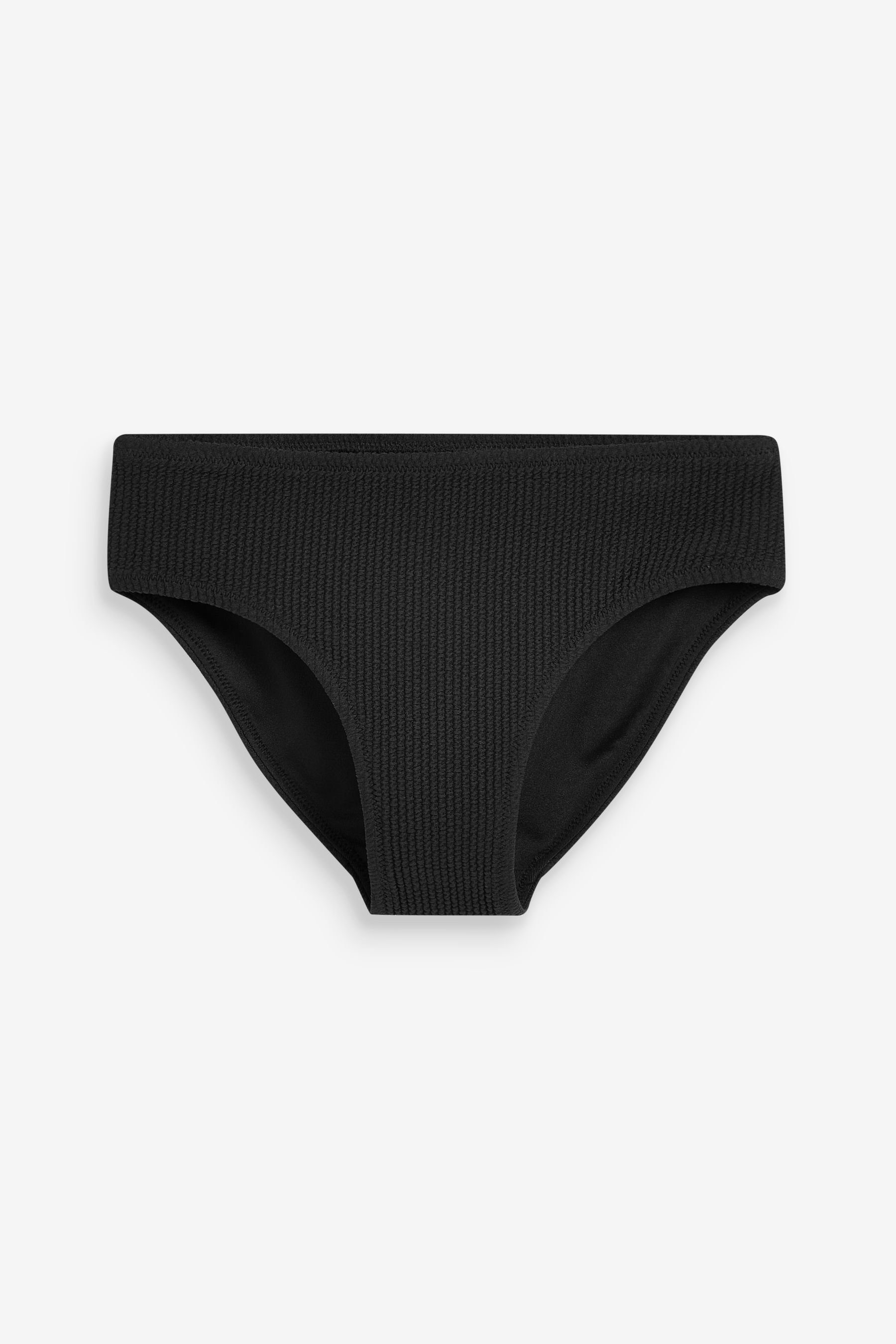 Strukturierter (2-St) Black Bustier-Bikini mit Bindeträgern Next Bikini