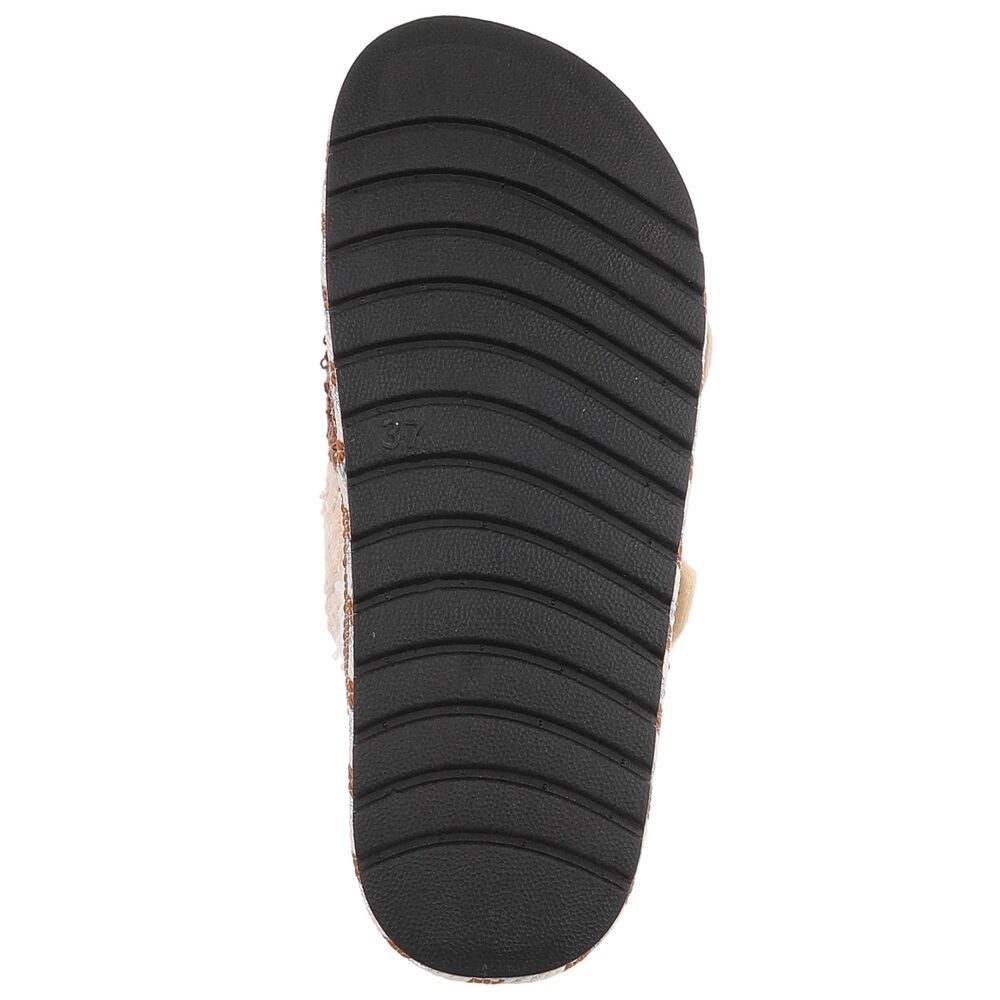 Ital-Design Bequeme Damen Sandalen mit verstellbaren Riemen und Plateau Plateausandaletten (91512122) Flach Pantoletten in Schwarz