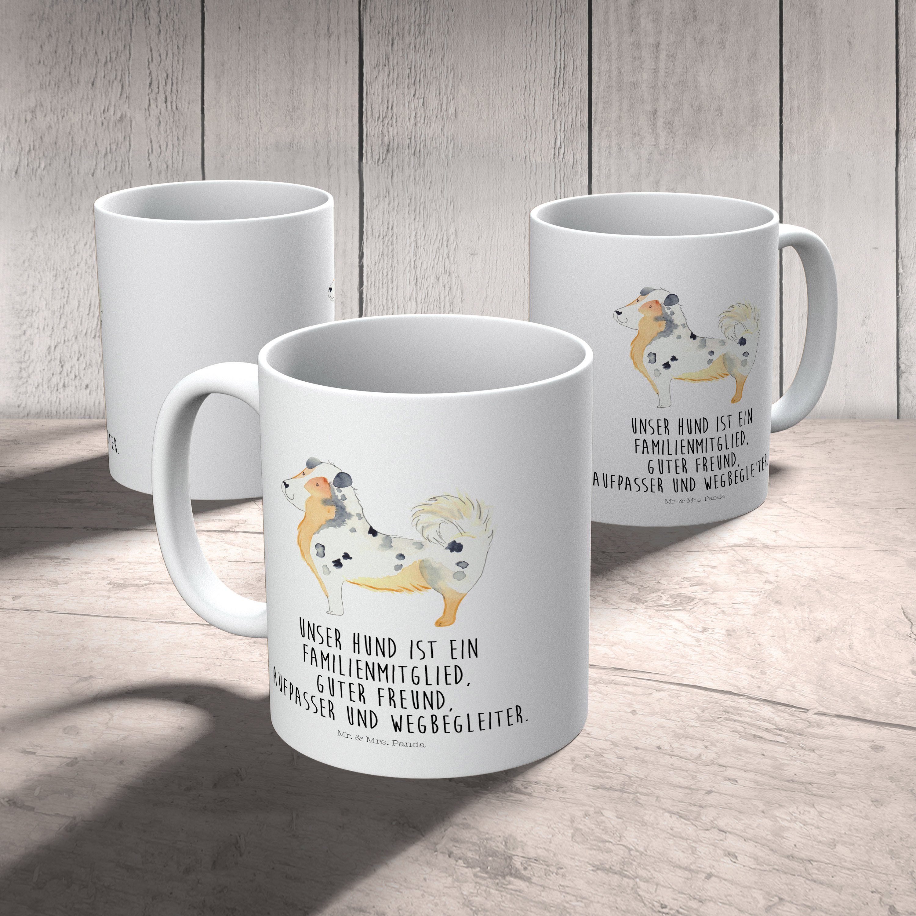 Mr. Weiß Mrs. Geschenk, - Kaffeetasse, Shepherd Panda Australien Kunststoff Kinderbecher Familienhun, - Hund, &