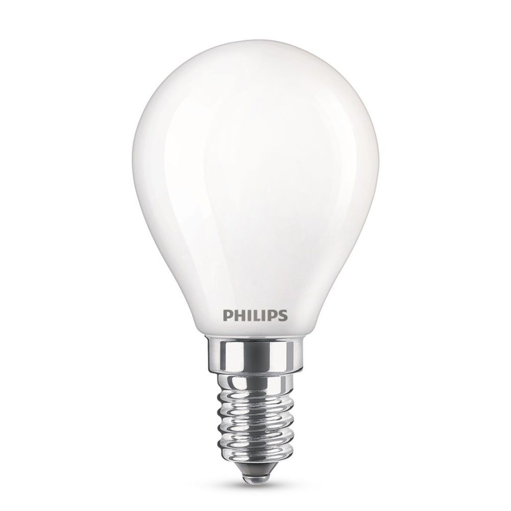 Philips Philips LED E14 G45 Tropfen 4,3W = 40W 470lm 230V Kaltweiß 4000K LED-Leuchtmittel,  E14, Kaltweiß