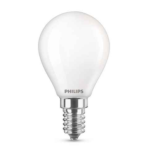 Philips LED-Leuchtmittel Philips LED E14 G45 Tropfen 4,3W = 40W 470lm 230V Kaltweiß 4000K, E14, Kaltweiß