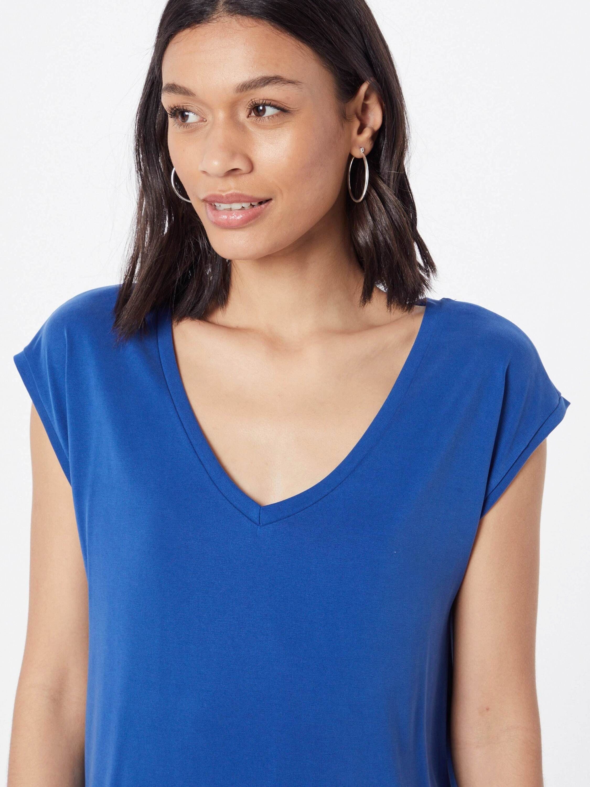 pieces T-Shirt Kamala (1-tlg) Plain/ohne Details Mazarine 231715 Blue