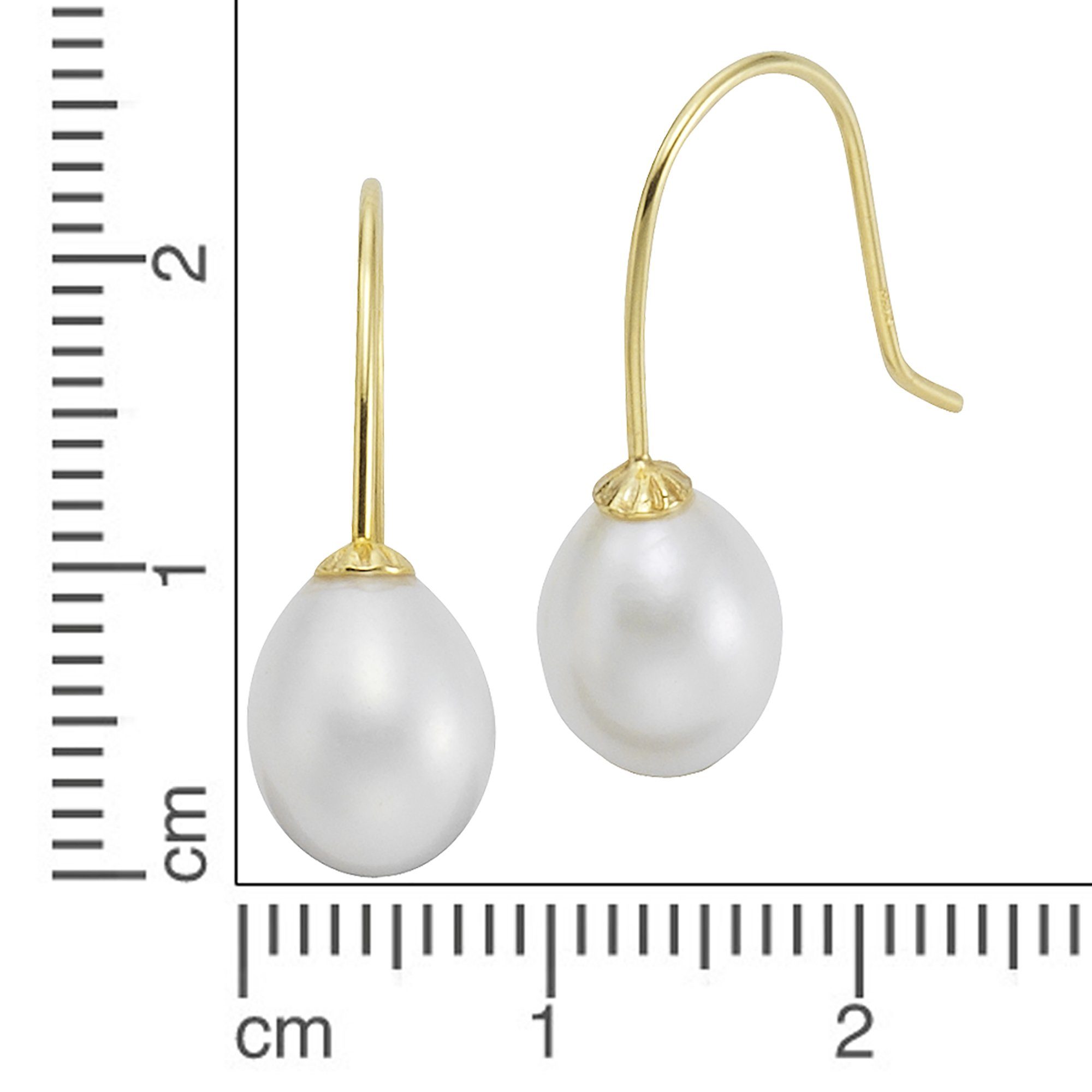 Fascination by Ellen K. Paar Ohrhaken Gold 333 Perle weiß 9x7mm günstig online kaufen