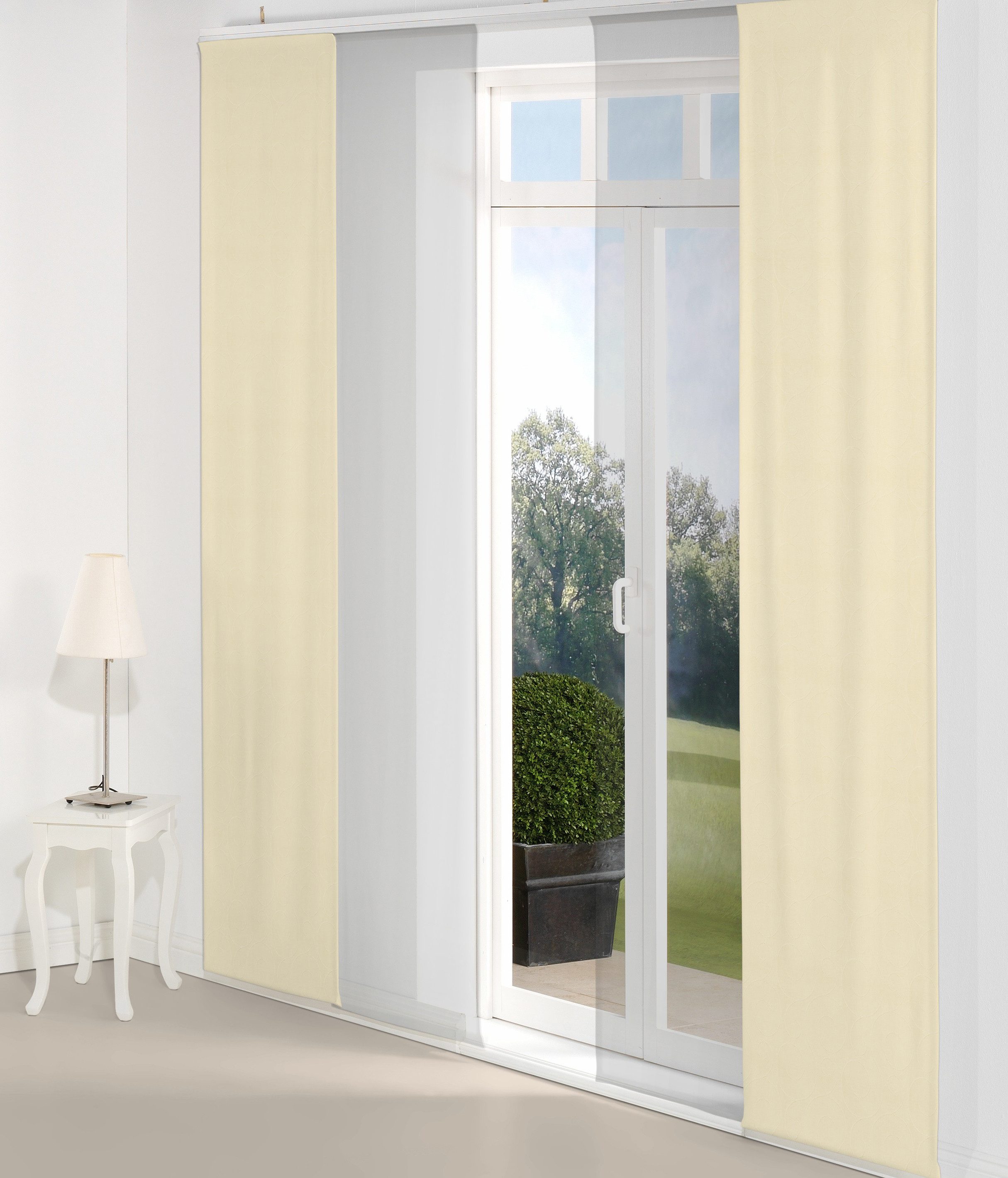 Wirth Schiebegardine Neufahrn (1 St), Paneelwagen, blickdicht, Jacquard, Inkl. Befestigungszubehör