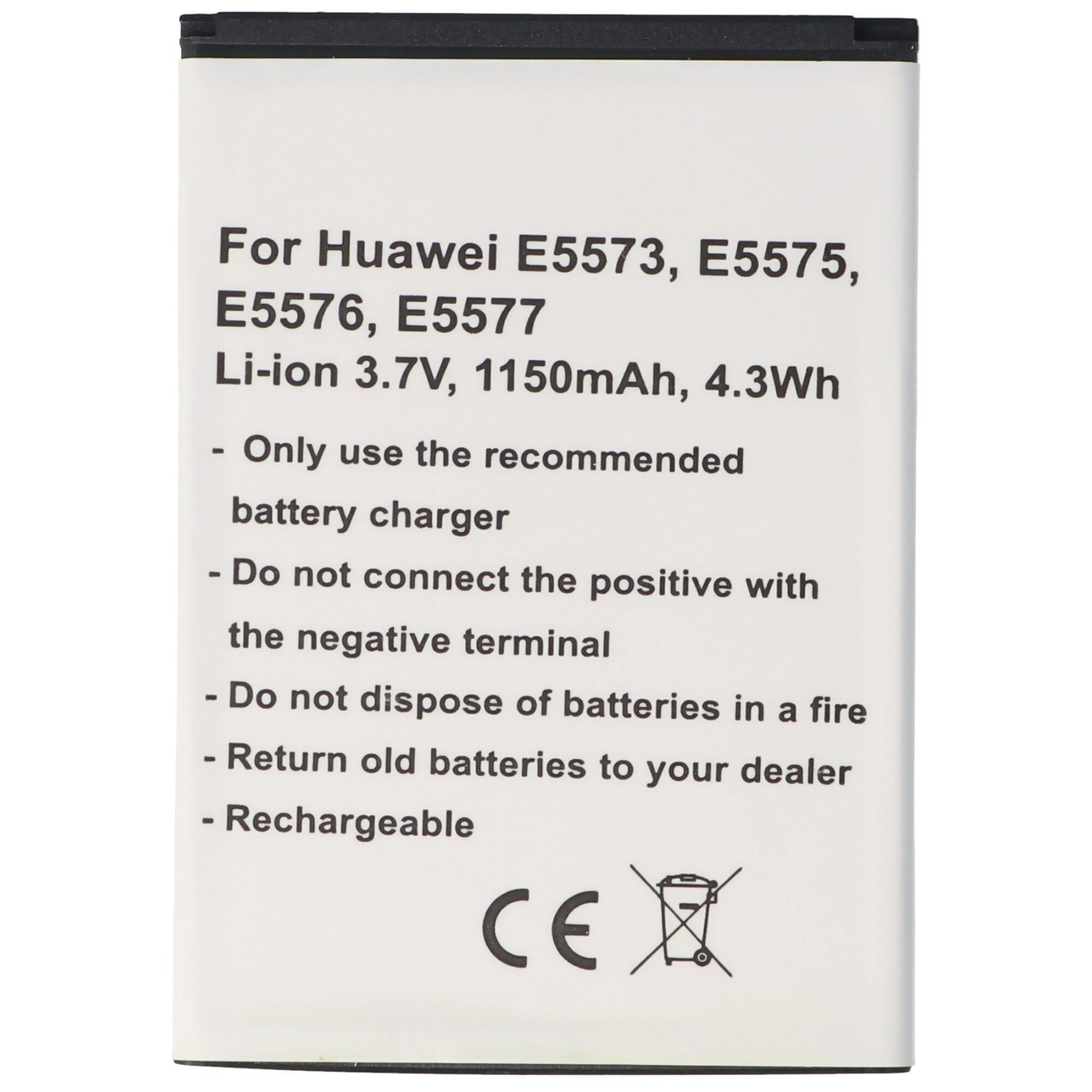 Akku passend für Huawei E5573, E5575, E5576, E5577, Li-Ion, 3,7V, 115 Akku