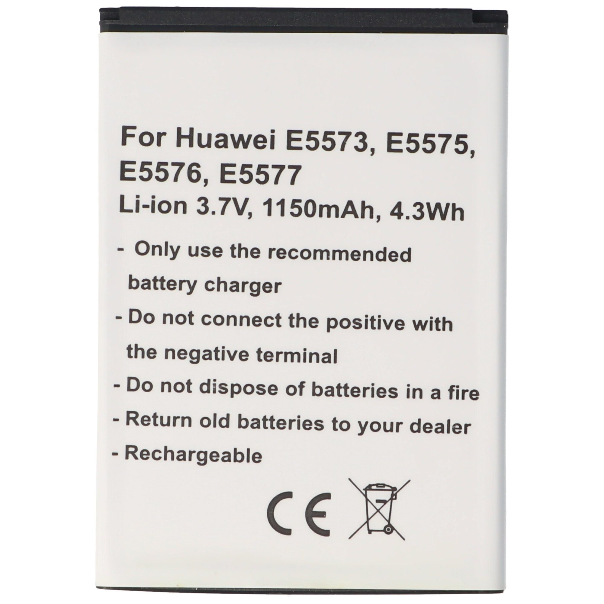 AccuCell Akku passend für Huawei E5573, E5575, E5576, E5577, Li-Ion, 3,7V, 115 Akku 1150 mAh (3,7 V)