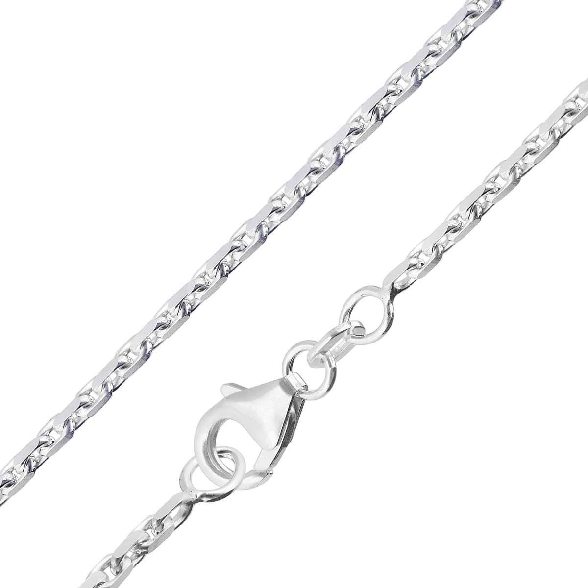trendor Collier 28806, Männer 925 Silber Diamantierte Ankerkette 1,75 mm