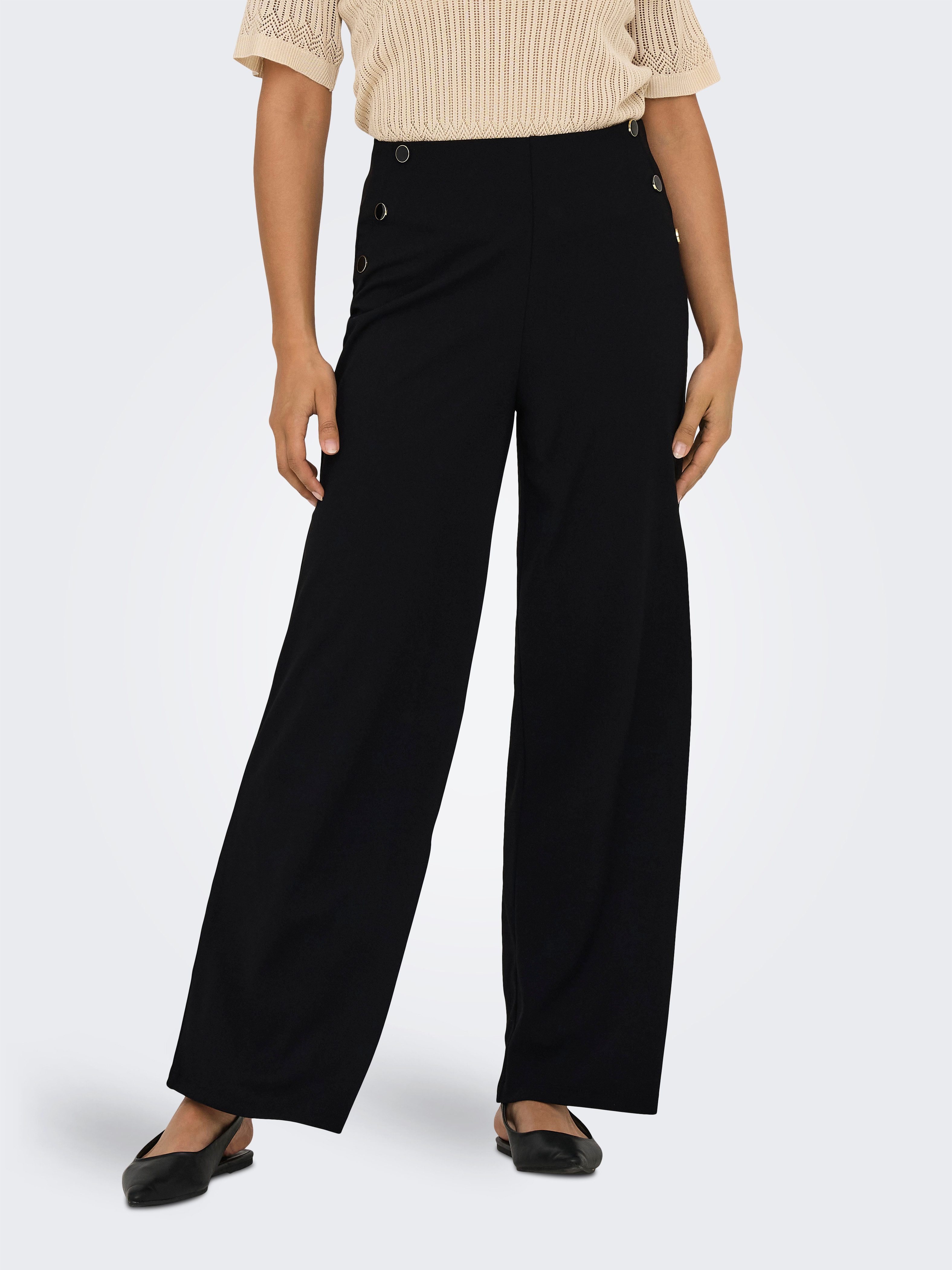 JDY Jerseyhose JDYGEGGO LIFE BUTTON PANT JRS NOOS Materialmix, regular fit
