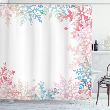 Abakuhaus Duschvorhang Moderner Digitaldruck mit 12 Haken auf Stoff Wasser Resistent Breite 175 cm, Höhe 180 cm, Winter Winter Inspired Pastell