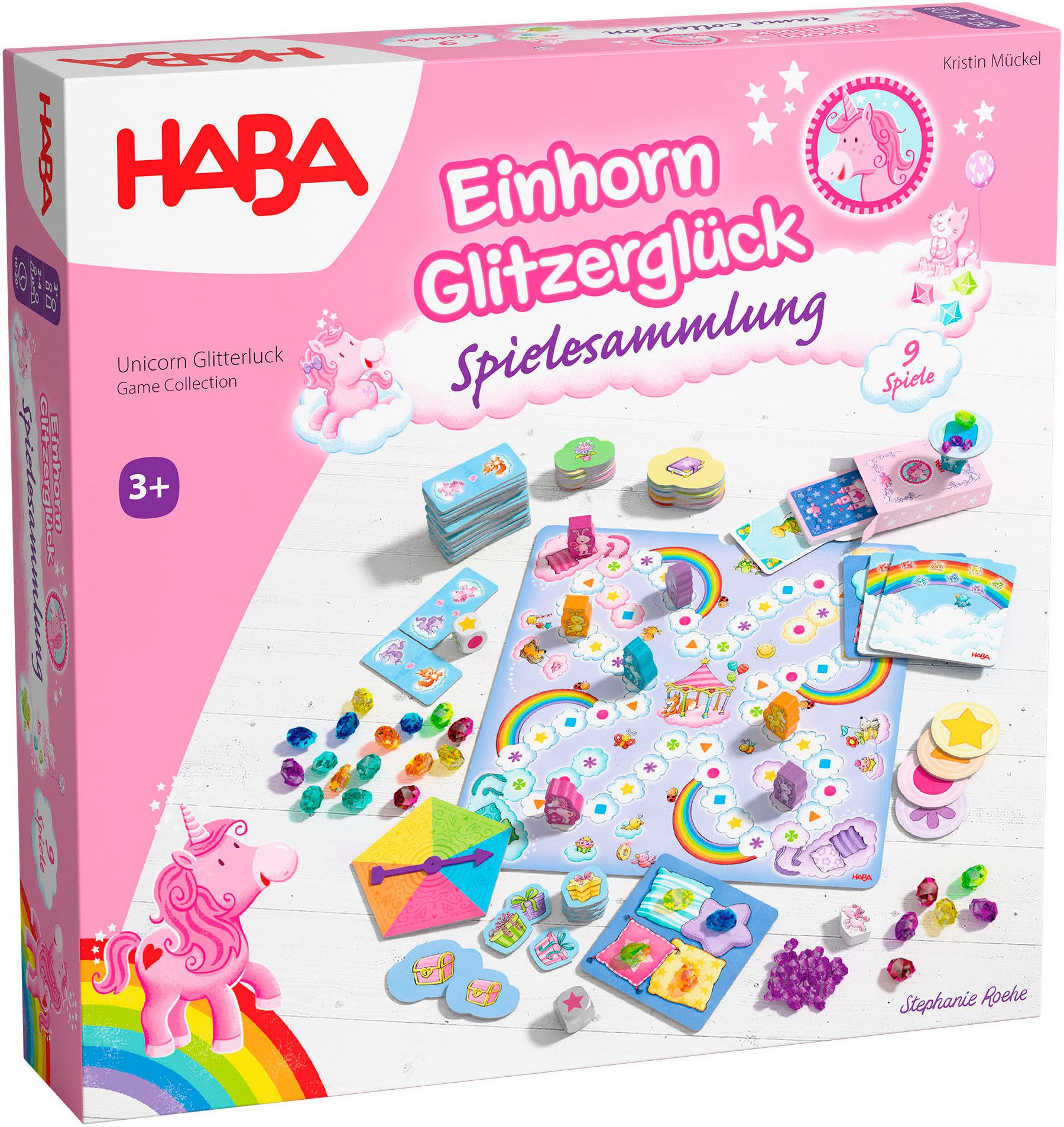Haba Spielesammlung Einhorn Glitzerglück Spielesammlung, Kinderspiel