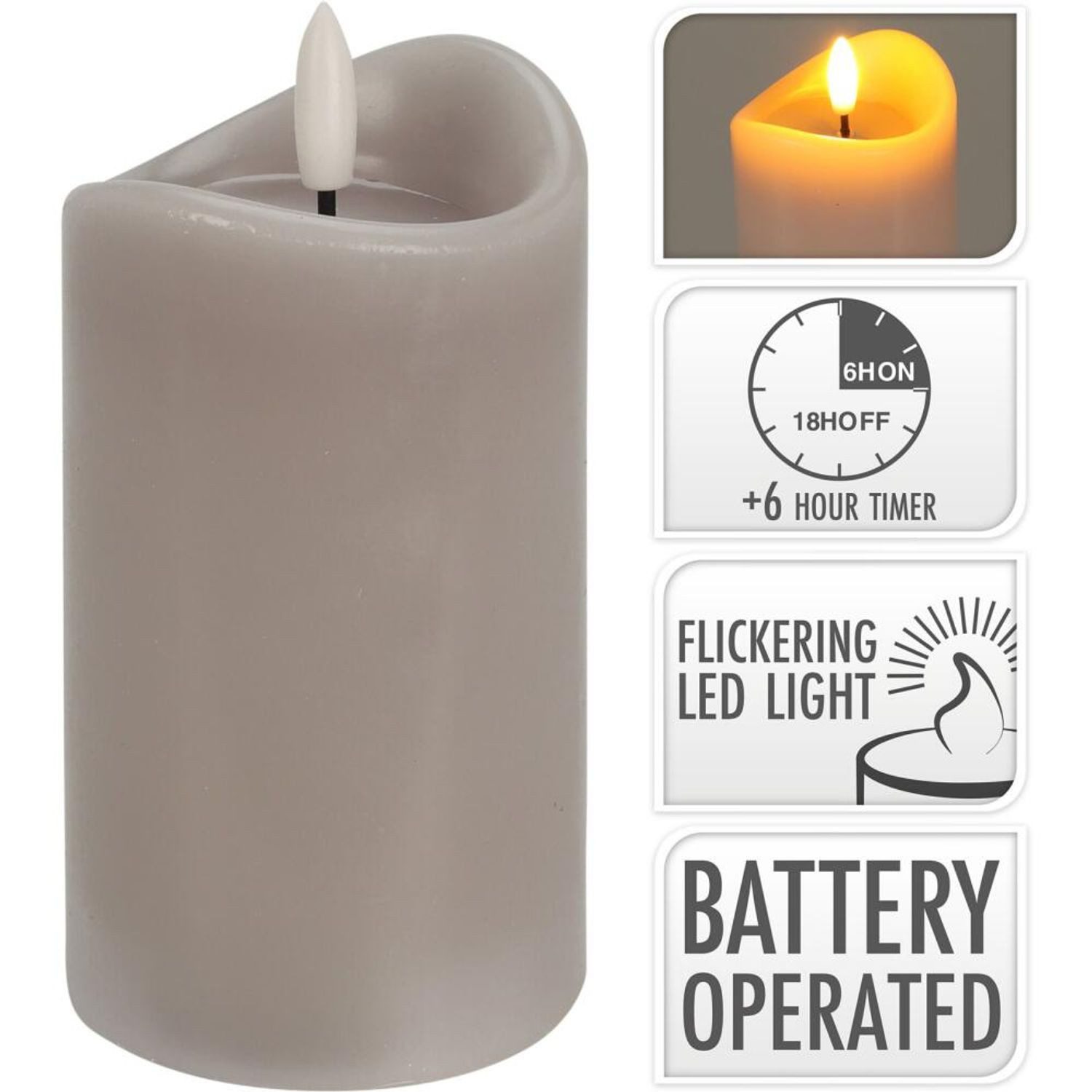Koopman Tafelkerze LED Kerzen Timer Elektrische Teelicht Flackernd Tischdekoration