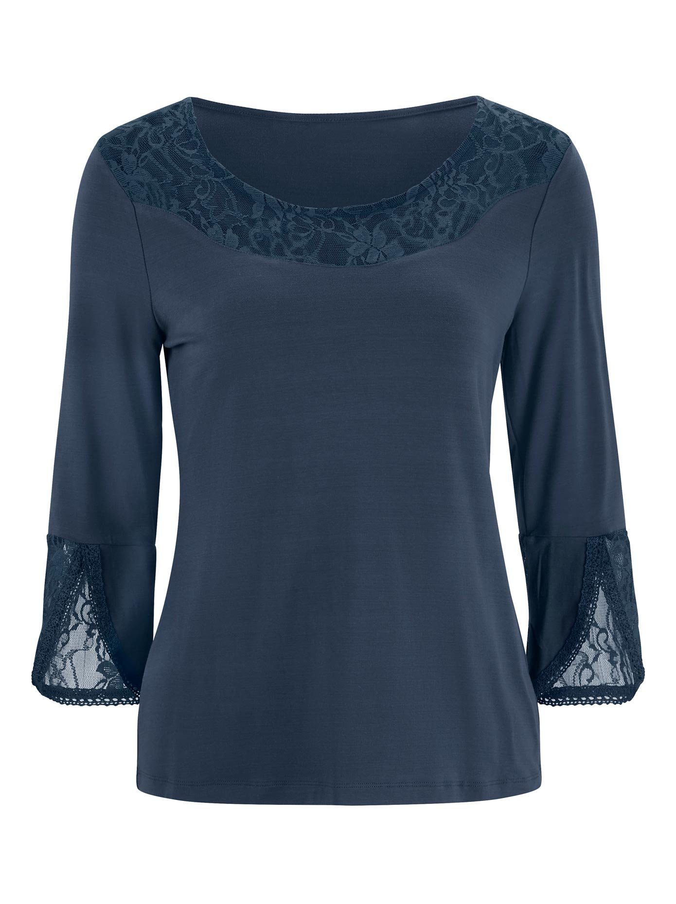 Damen Shirts ASHLEY BROOKE by Heine Spitzenshirt Shirt (1-tlg)