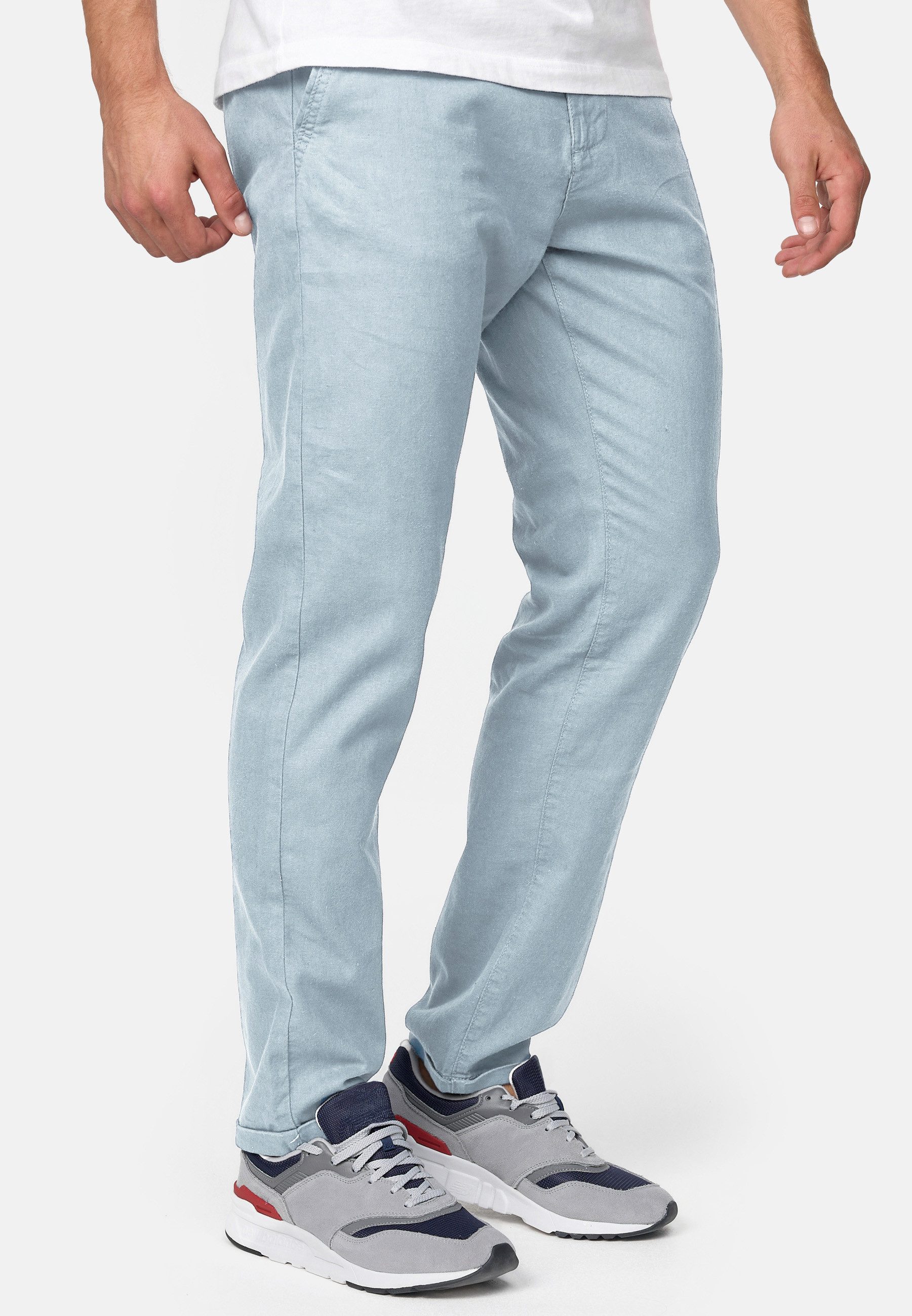 INDICODE Leinenhose Herren Haverfield Sommerhose Leinen Herrenhose mit 4 Taschen – Bild 3 von 5