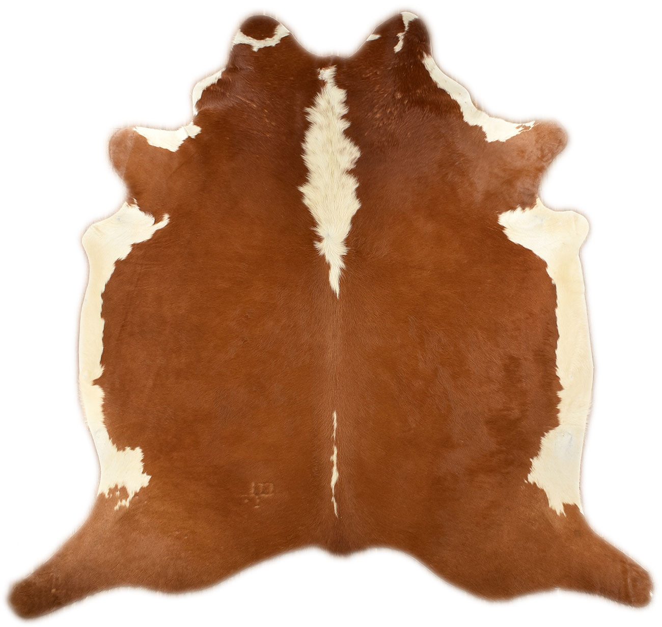 KUHFELL online & NOMAD Fellteppich KUHFELL RINDERFELL BRAUN WEISS HERFORD 210 X 190 CM