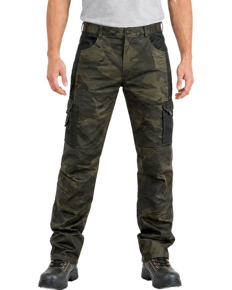 WORK IDEA Arbeitshose Herren Camouflage Cargohose mit Kniepolstertaschen (1-tlg)