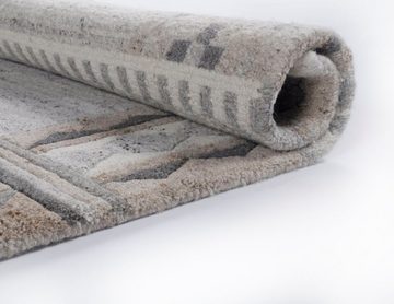 Wollteppich Nakarta 6030, THEKO, rechteckig, Höhe: 12 mm, reine Wolle, handgeknüpft, mit Bordüre