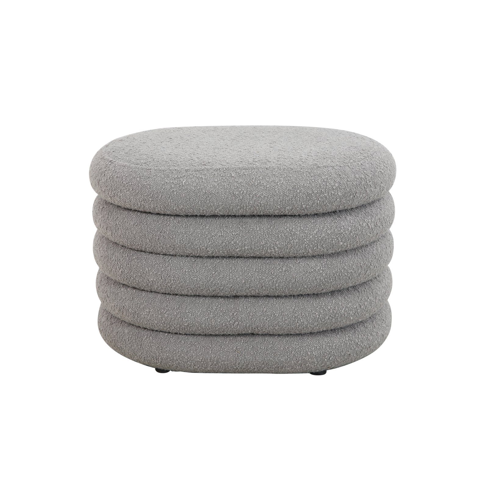 SVITA Sitzhocker BLOSSOM S, Pouf, Sitzbank, mit Stauraumfach, Bouclé-Bezug, bequeme Polsterung