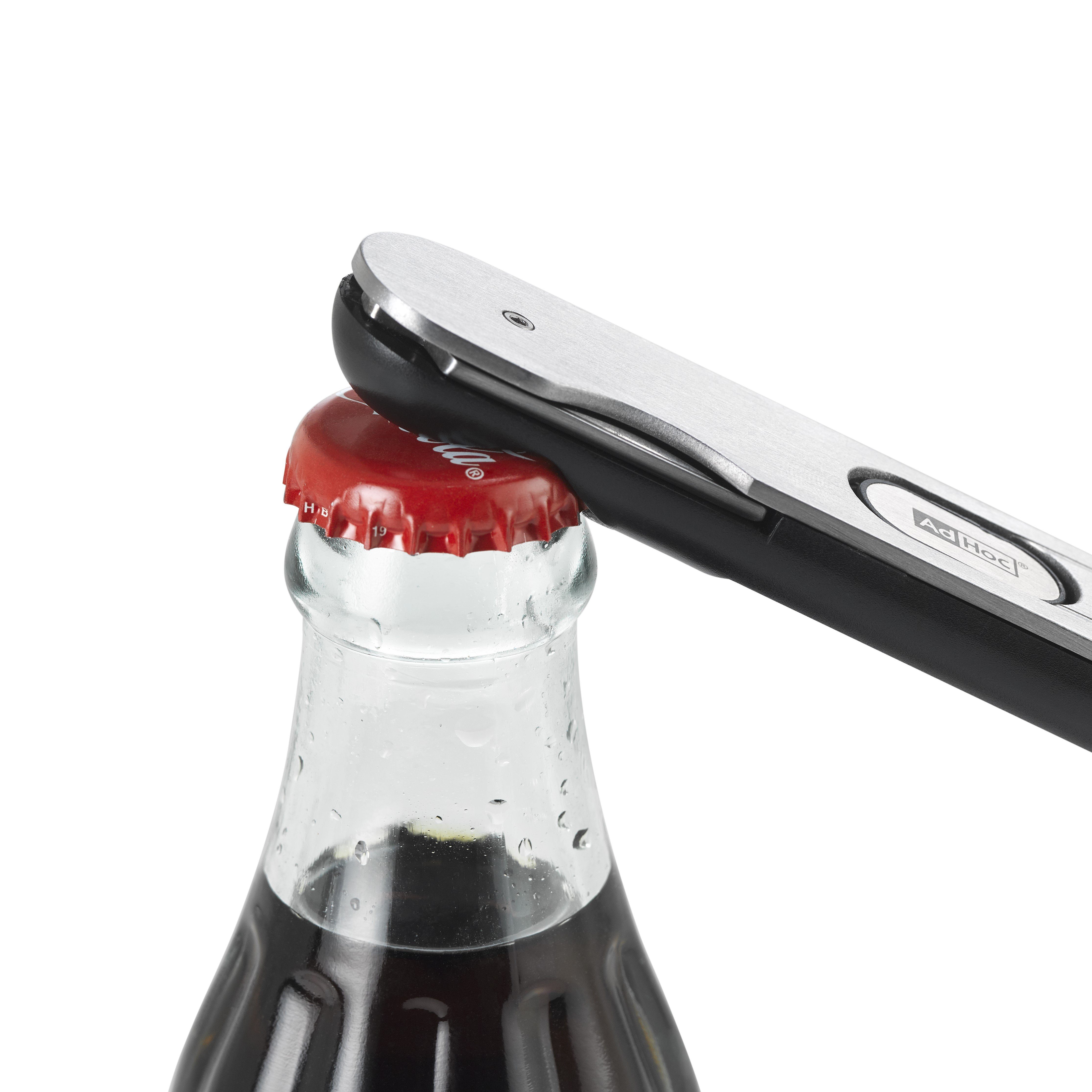 AdHoc Weinflaschenöffner PushPull (1-tlg), Korkenzieher mit Zusatzfunktionen