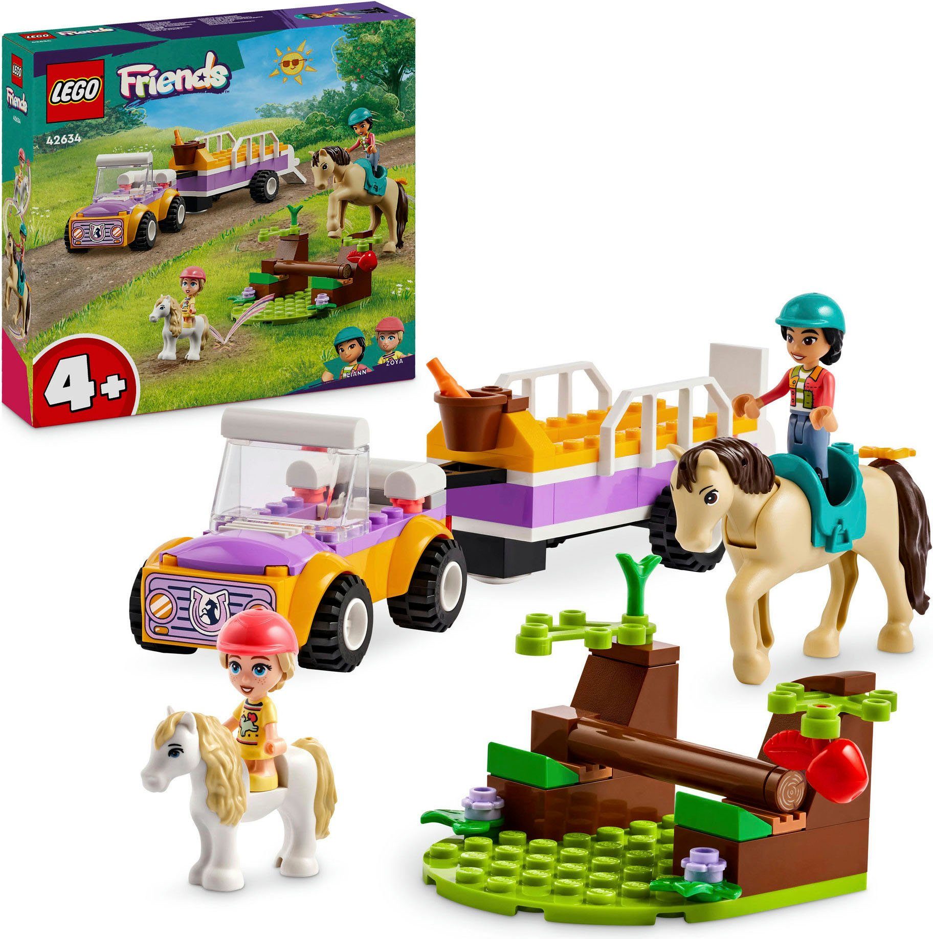 LEGO® Konstruktionsspielsteine Pferde- und Pony-Anhänger (42634), LEGO Friends, (105 St), Made in Europe