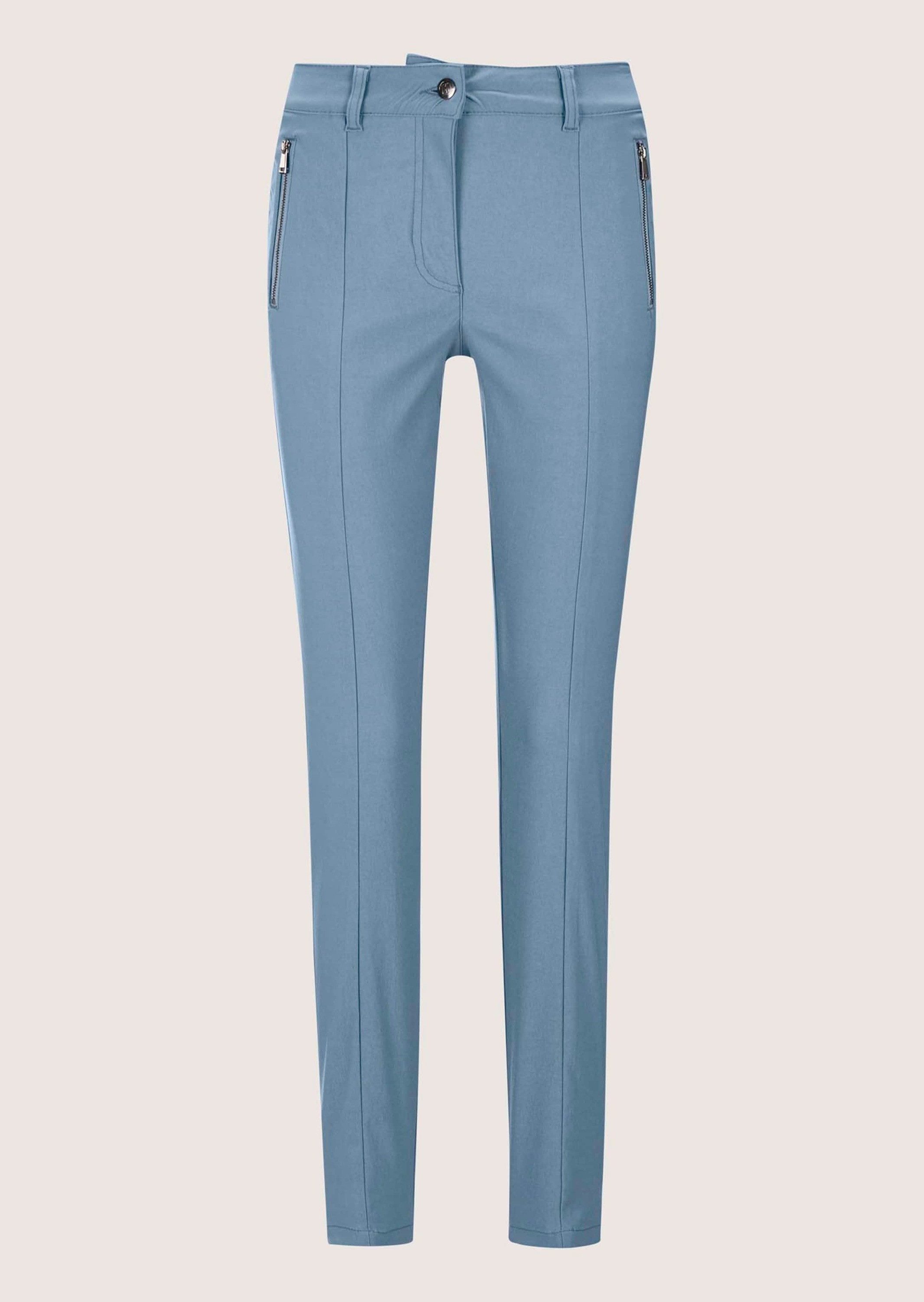 Stoffhose Schmale Skinny-Hose, Zippertaschen
