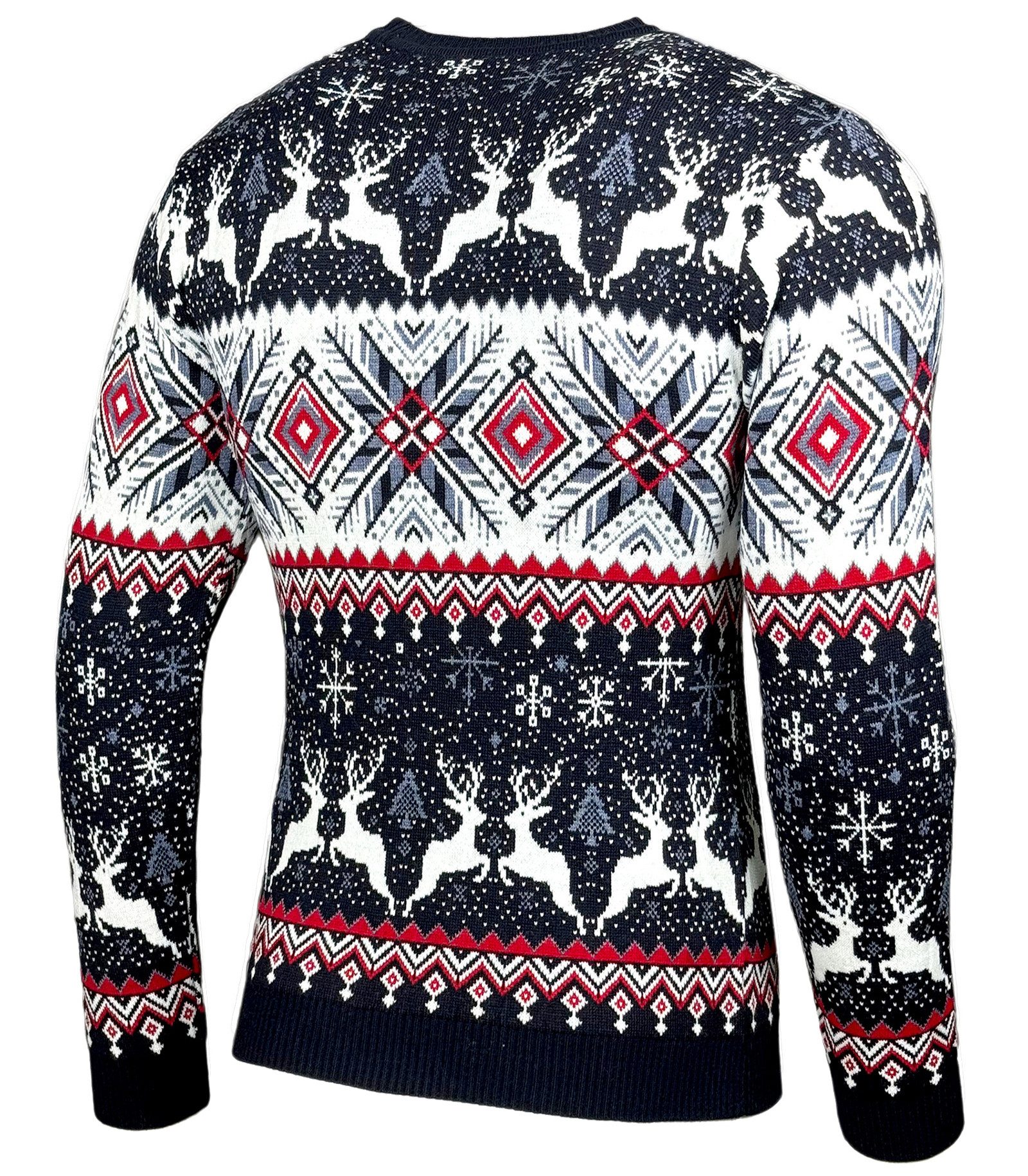 Baxboy Strickpullover BAXBOY Herren stylischer Rundhals Norweger Strick-Pullover B-52426