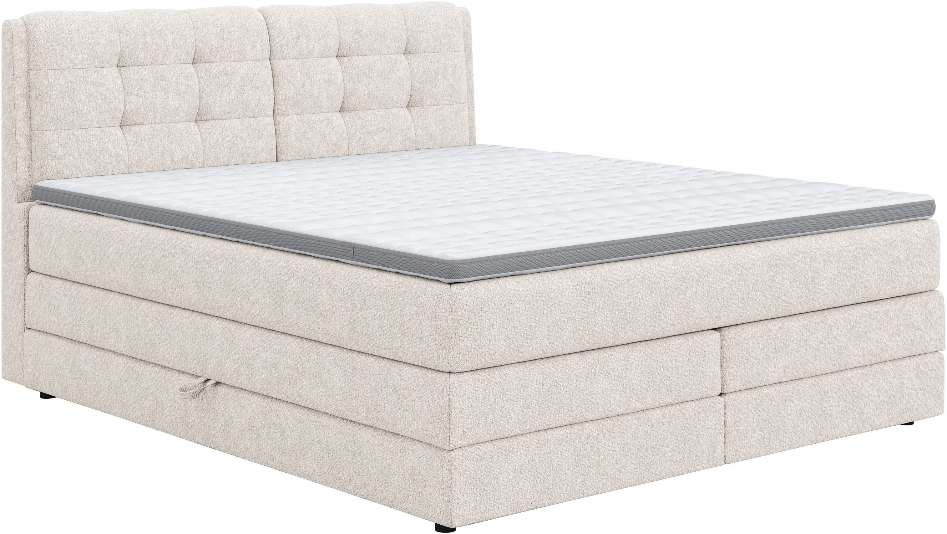 COTTA Boxspringbett Fort II, in verschiedenen Breiten erhältlich - auch als Familienbett!, inkl. Bettkasten und Topper