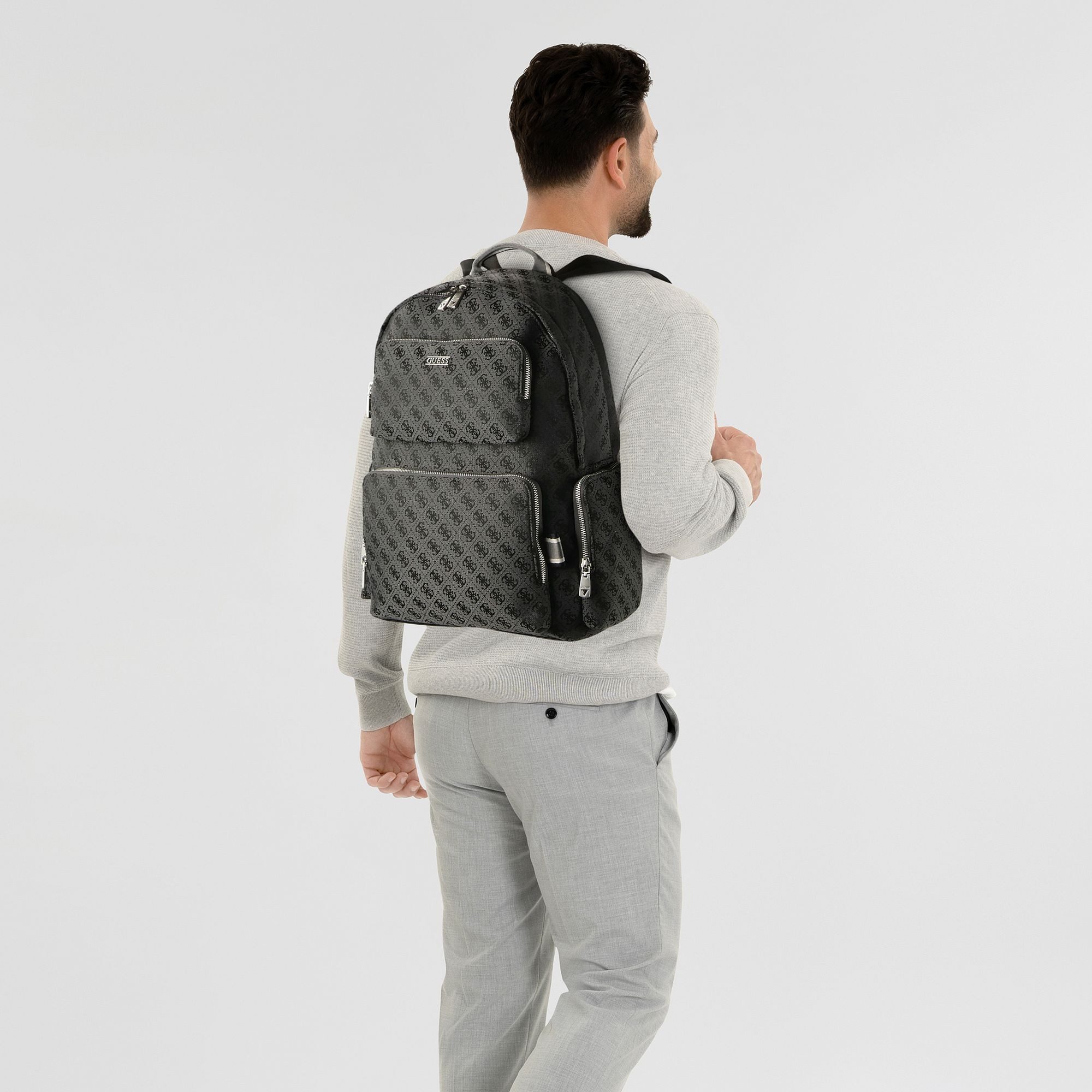 Guess Rucksack Boston, Baumwolle günstig online kaufen