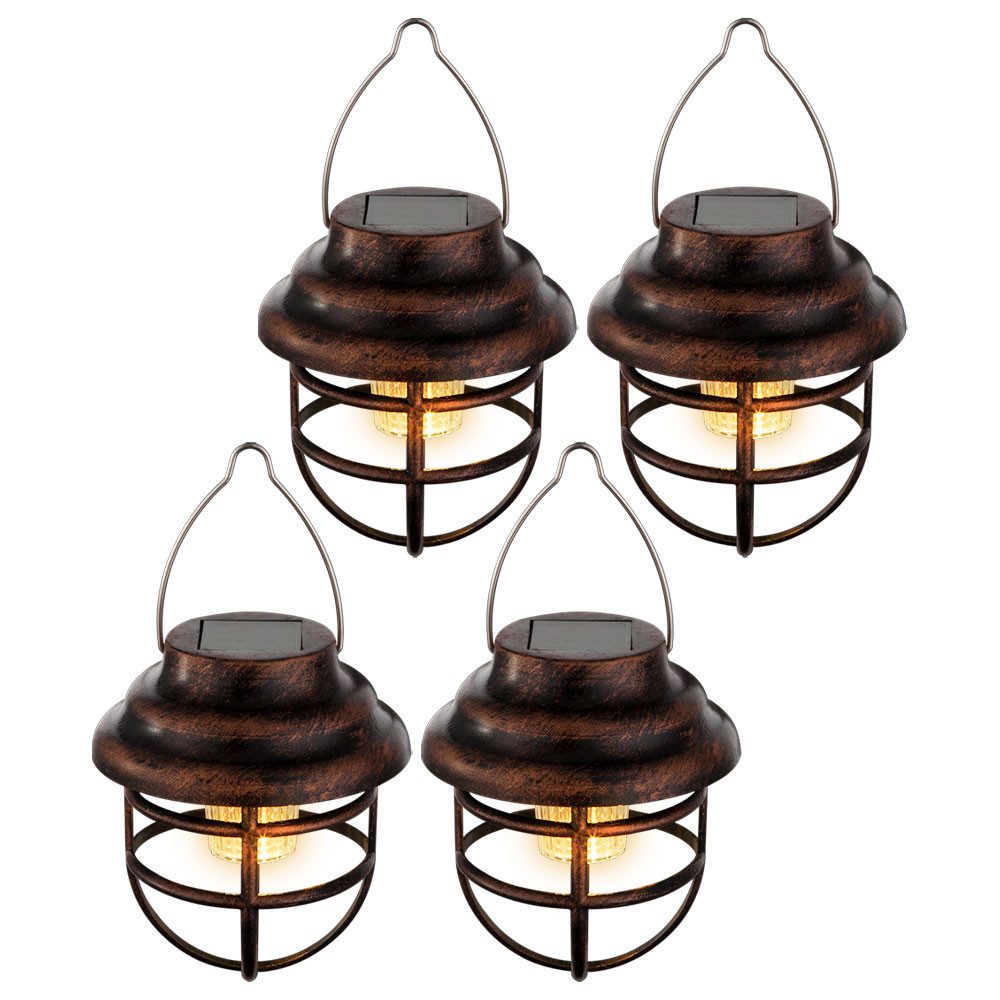 etc-shop LED Solarleuchte, LED-Leuchtmittel fest verbaut, 4er Set LED Solar günstig online kaufen
