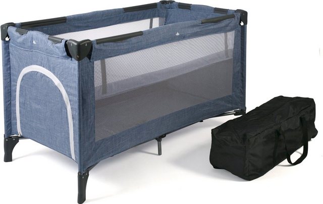 CHIC4BABY Baby-Reisebett »Luxus, Jeans Blue«, inkl. Transporttasche-Otto