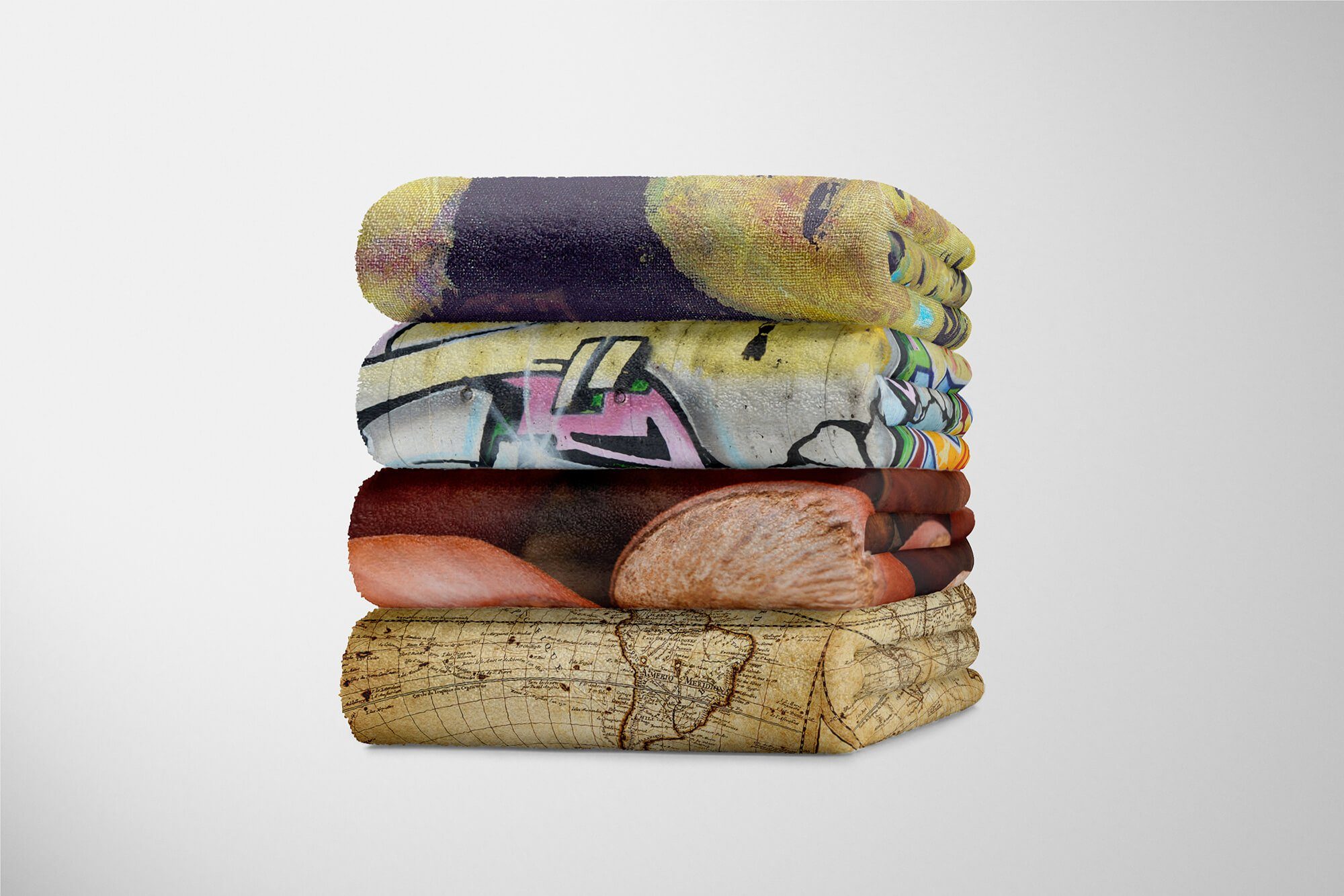 Sinus F, Art mit Baumwolle-Polyester-Mix Kuscheldecke Haselnüsse Handtuch Fotomotiv Saunatuch Nüsse (1-St), Strandhandtuch Handtuch Handtücher