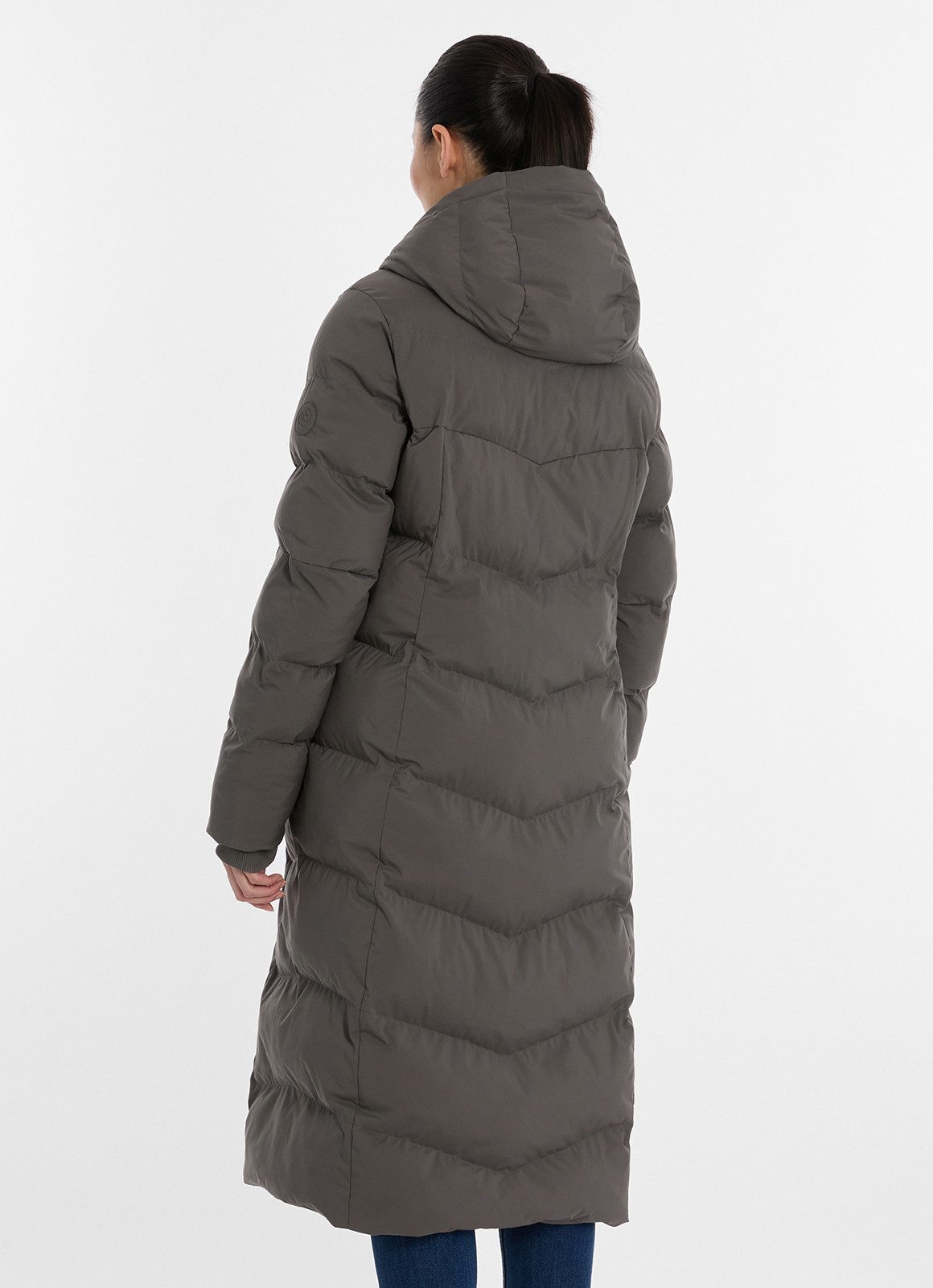 Ragwear Steppmantel PAVLA LONG verdeckter Reißverschluss