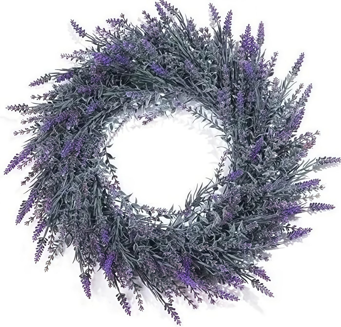 FOUORTUNATE-BEE Dekokranz 40cm Künstlicher Lavendelkranz in Lila, Frühlings- & Sommerkranz für Hochzeit und Fenster