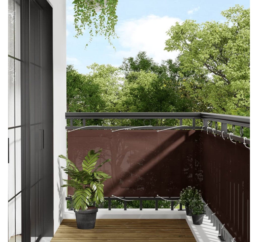 Thumbnail - furnicato Balkonsichtschutz Balkon-Sichtschutz Braun 75x800 cm 100 % Polyester-Oxford (1-St)