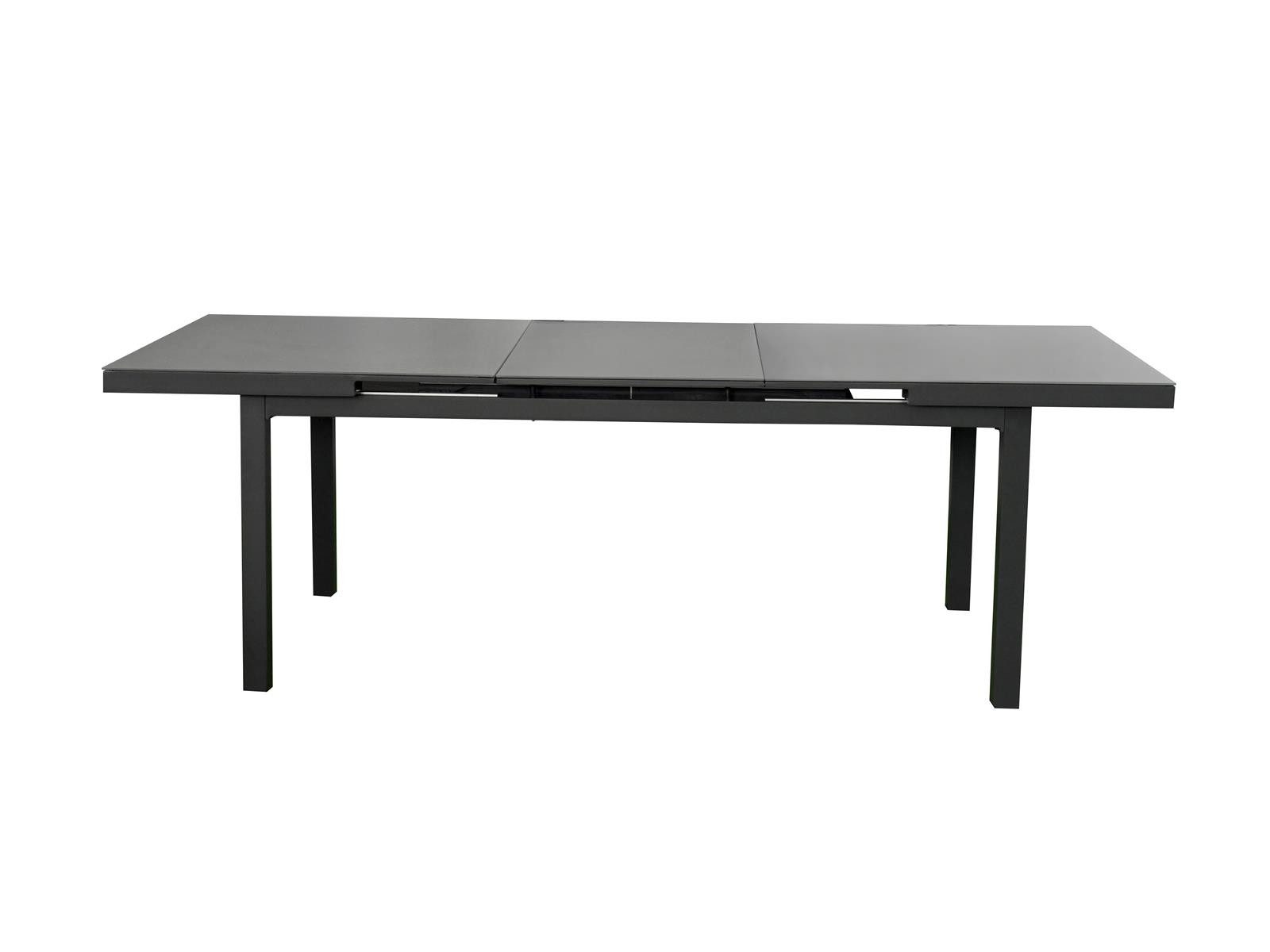 Green Spirit Gartentisch Chicago Ausziehtisch 180–240 cm Aluminium Anthrazit Sicherheitsglas (1-St., 1), Aluminium, ausziehbar, wetterfest - Garten, Terrasse, Balkon & Outdoor
