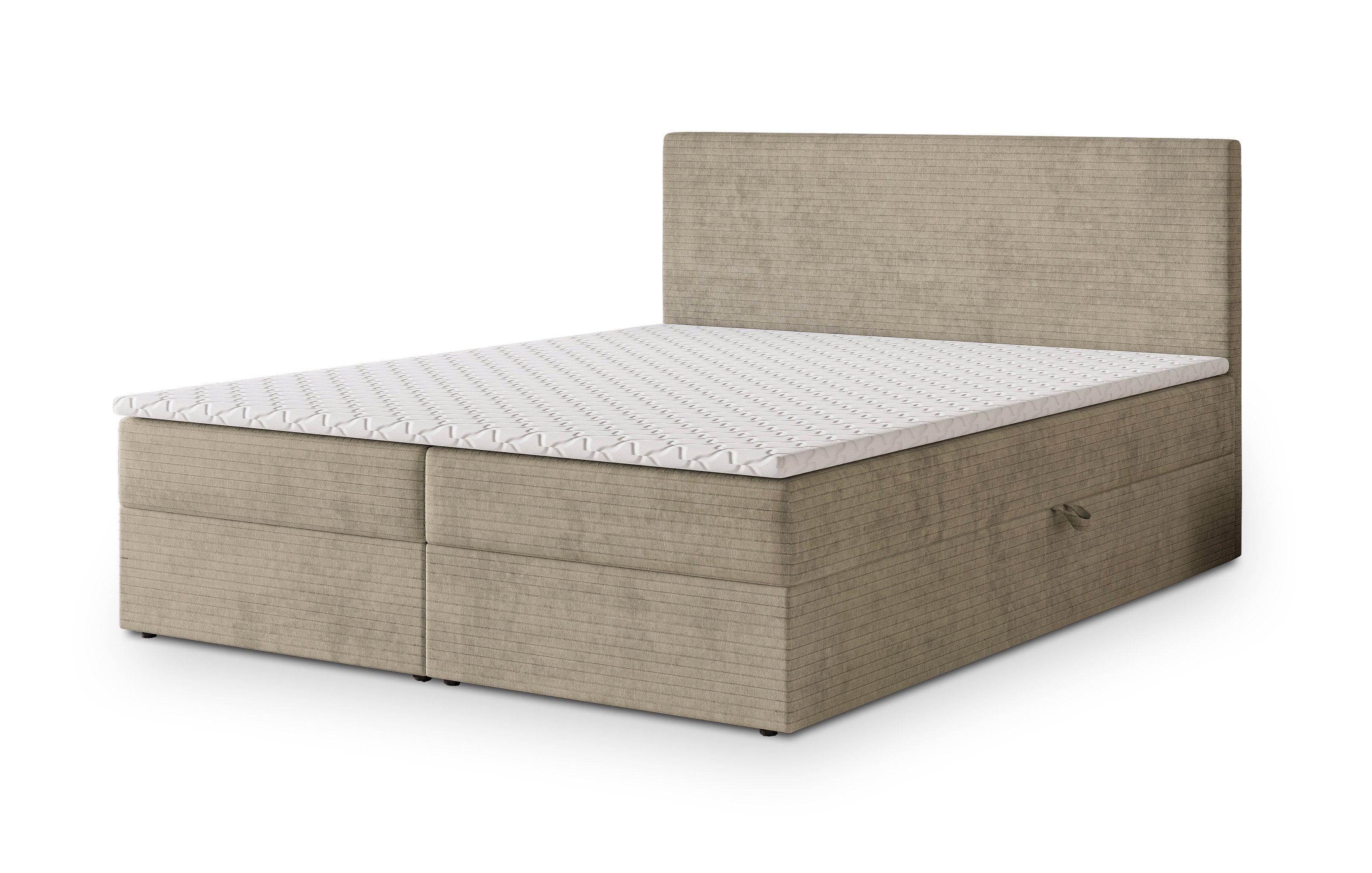 Masseno Boxbett NIRA 140x200 cm mit Bonell Matratze und Topper