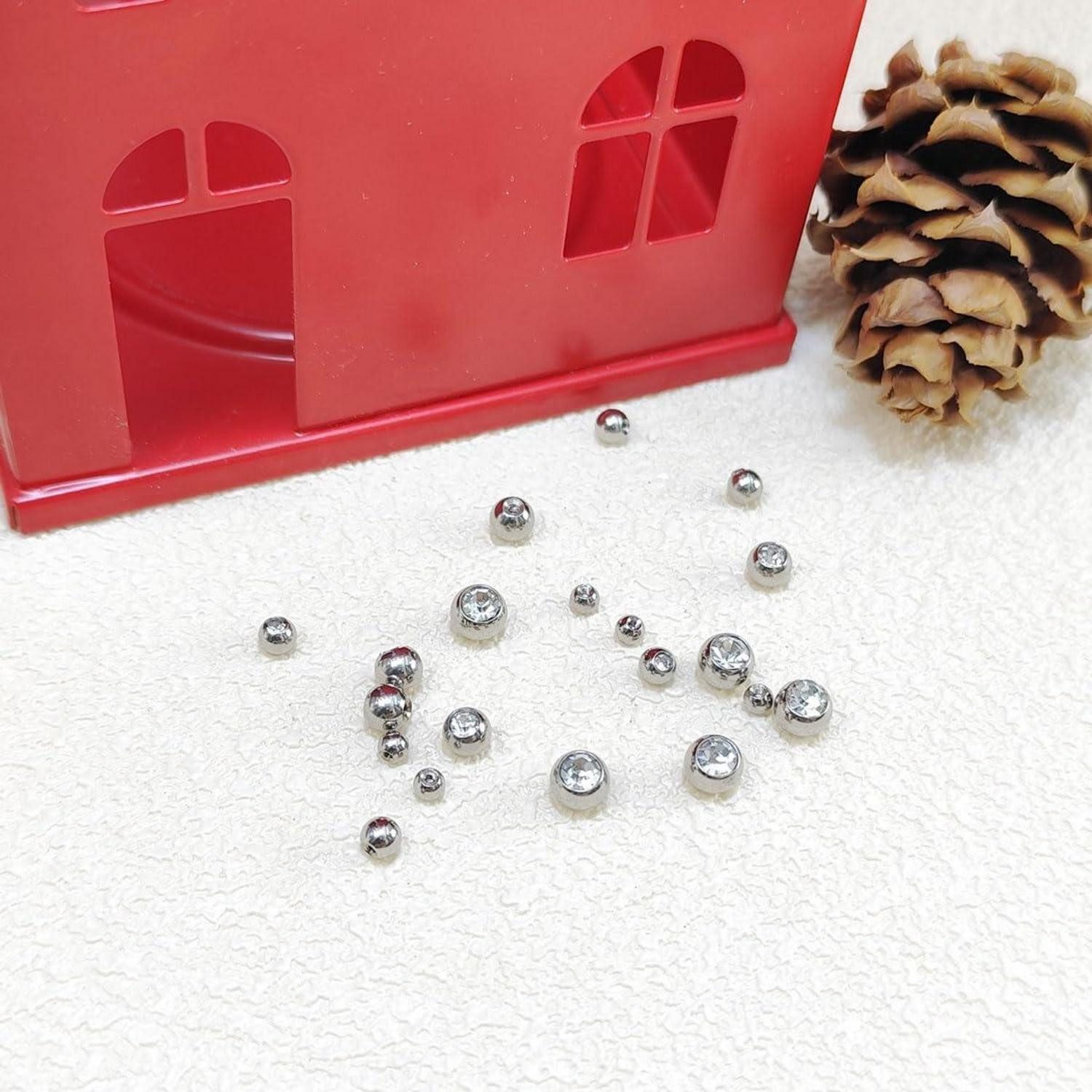 Gojewen Piercing-Set Piercing Kugeln Silber Ersatzkugel günstig online kaufen