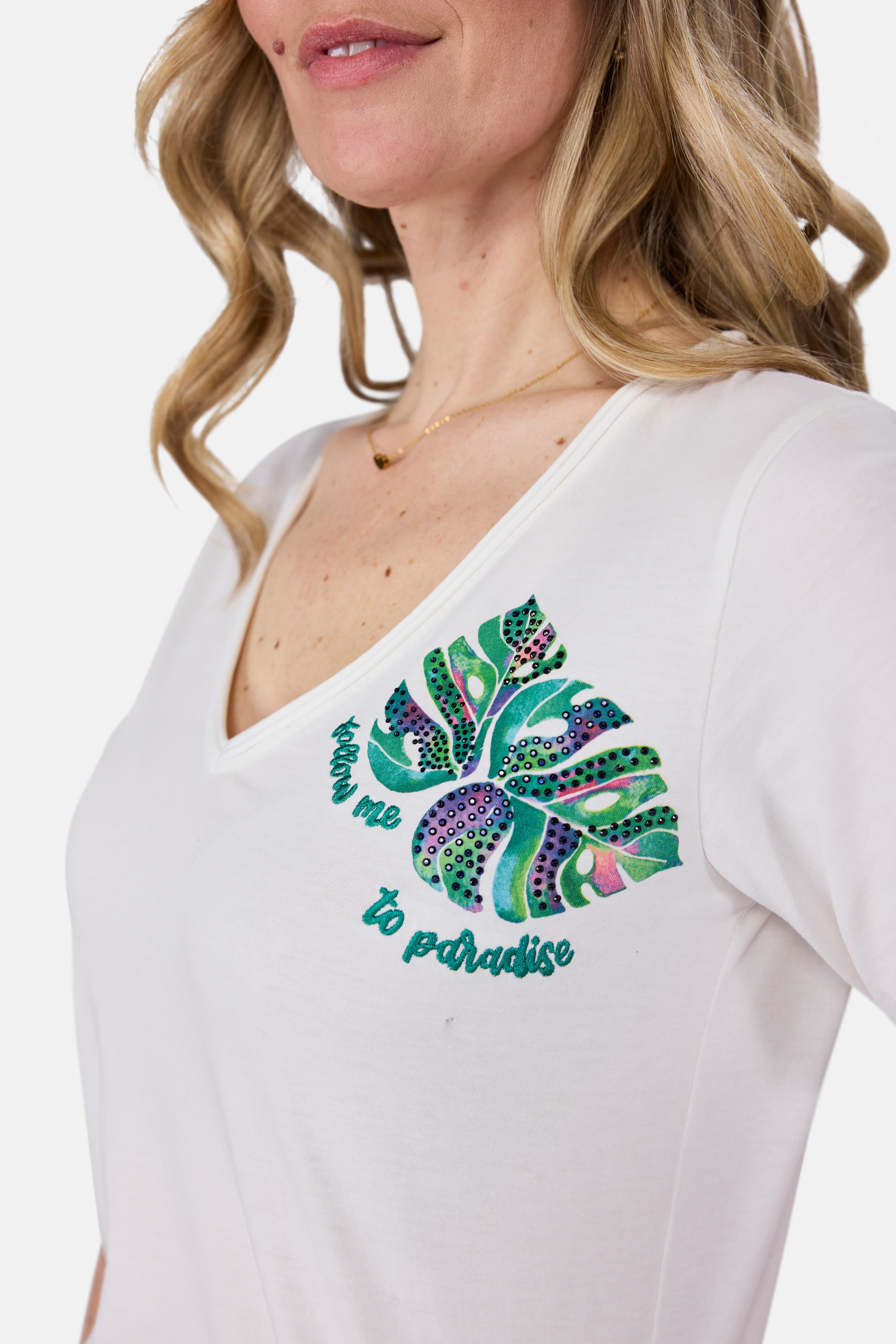 Lieblingsstück T-Shirt CalinaL mit Print und Glitzernieten günstig online kaufen