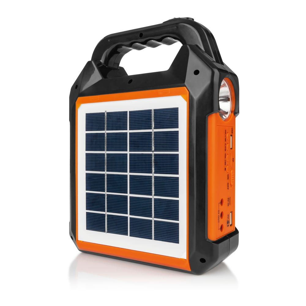 EASYmaxx Stromgenerator Solar-Generator Kit 4500mAh - schwarz/orange