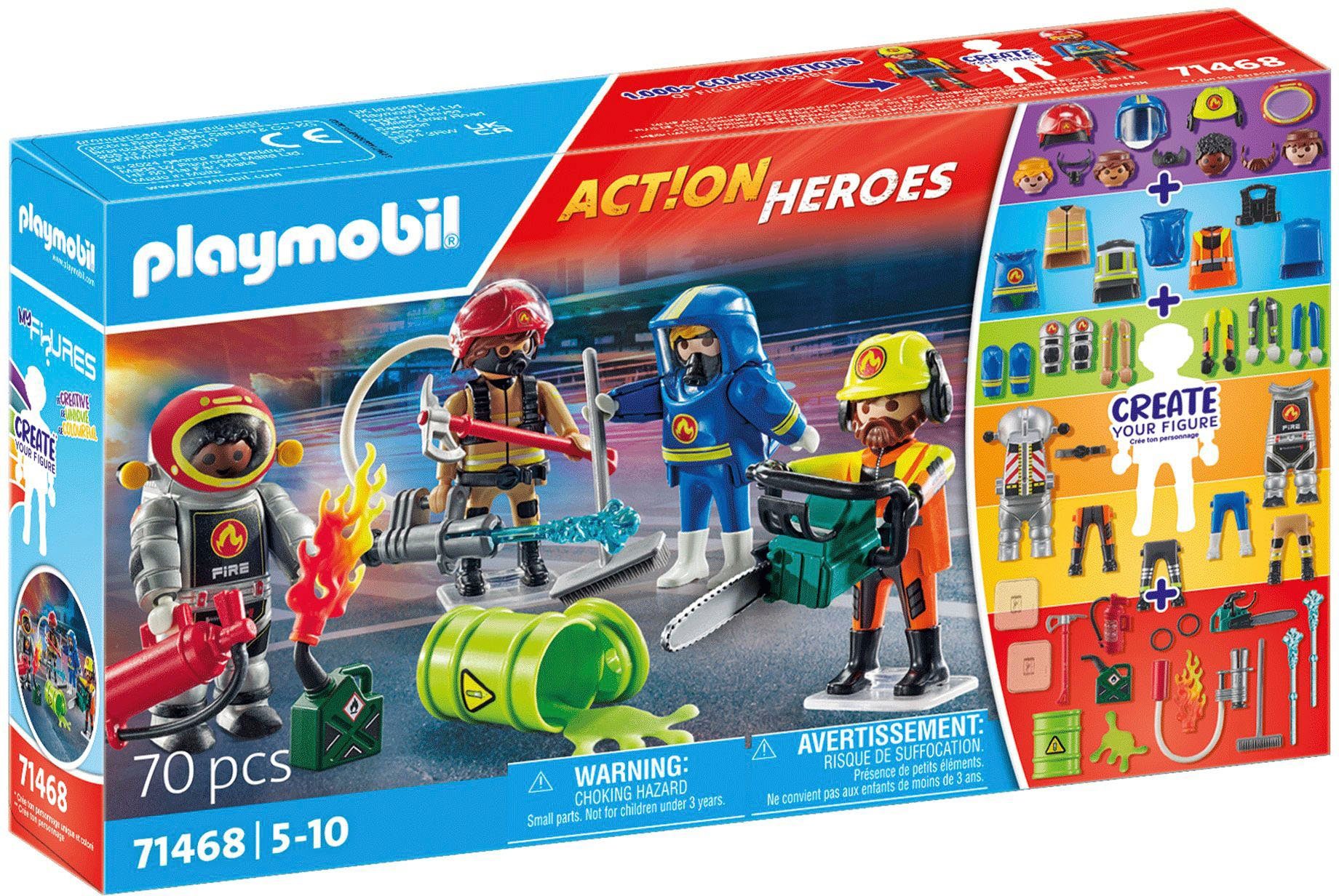 Playmobil® Konstruktions-Spielset Action Heroes, Feuerwehr (71468), My Figures, (70 St), Made in Europe