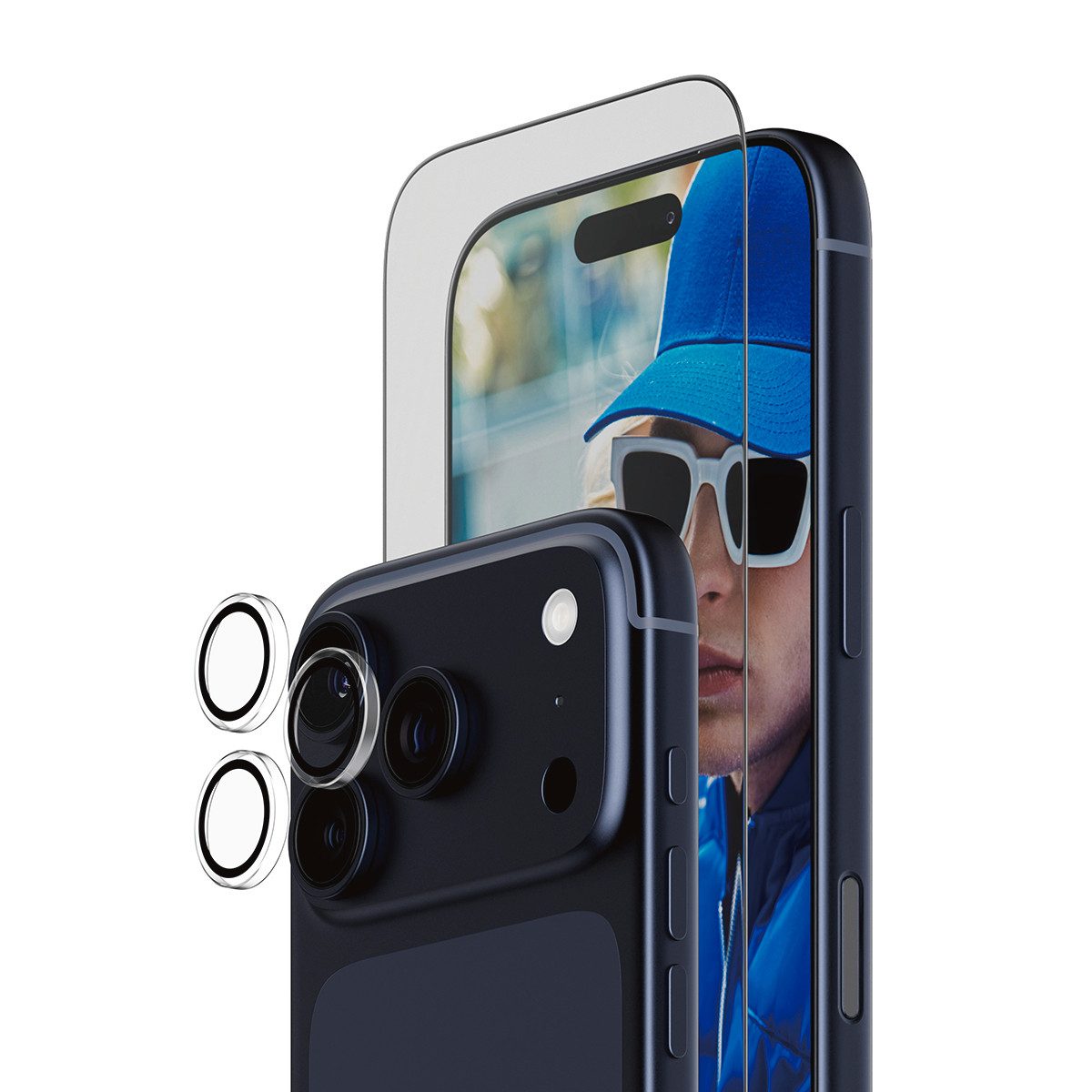 CARE by PanzerGlass Displayschutzglas 2-in-1 Protection Essentials Bundle für Apple iPhone 17 Pro, Displayschutzfolie, Schutzfolie, Bildschirmschutz, kratz- & stoßfest