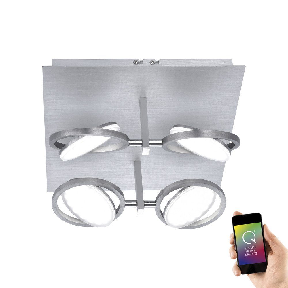 Paul Neuhaus Smarte LED-Leuchte LED Deckenlampe Spot Q - ORBIT Smart Home, Smart Home, CCT-Farbtemperaturregelung, Dimmfunktion, Memoryfunktion, mit Leuchtmittel, Warmweiß bis Tageslichtweiß, dimmbar per Fernbedienung Strahler schwenkbar, CCT