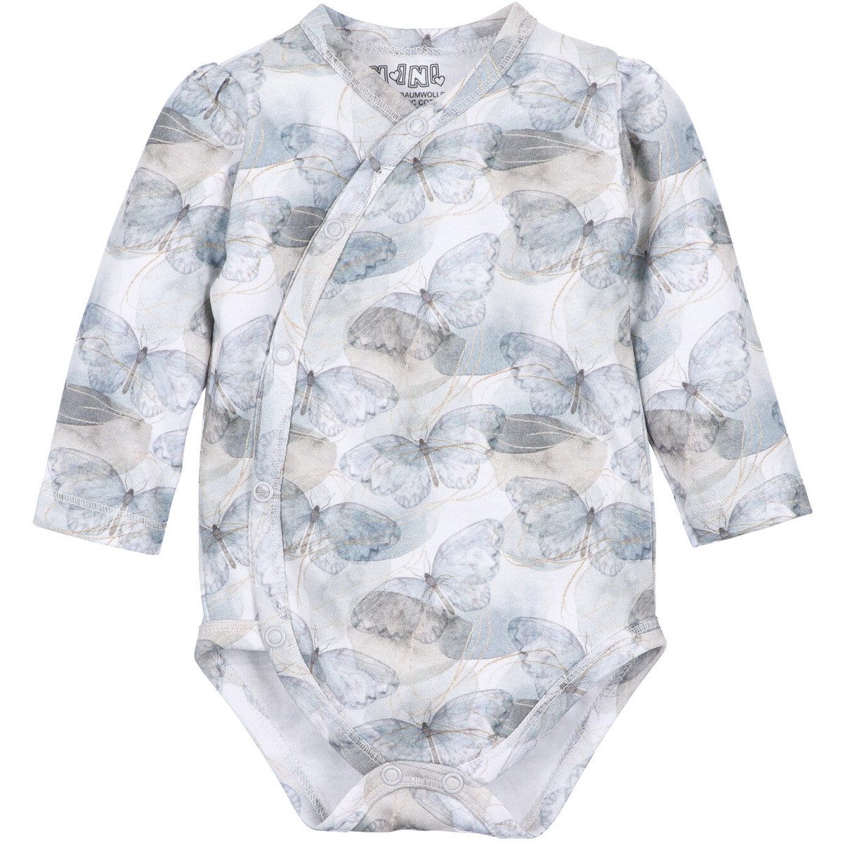 NINI Langarmwickelbody Schmetterling Unisex Kinder (1-tlg) Langarm Einteiler, Body, Longsleeve-Body, Bodysuit, Stretchbody